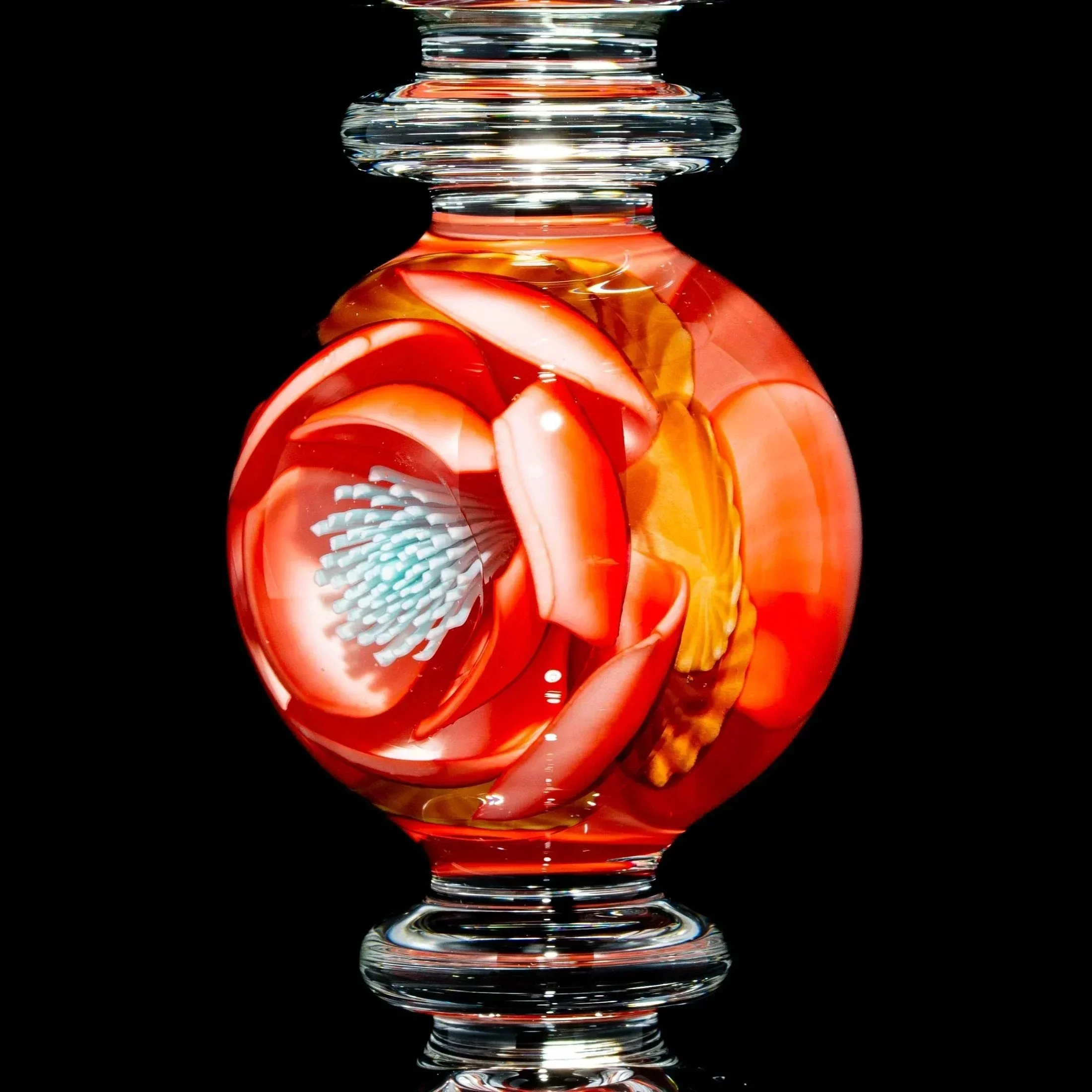 Drinking Vessels: Delong Glass x Lathey Jade - Large Coral Blossom Wine Glass - Image 2