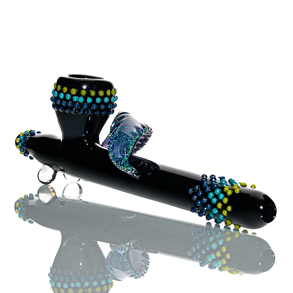 Fiona Phoenix Fire - XL Dichro Feather Ceremonial Pipe - Image 2