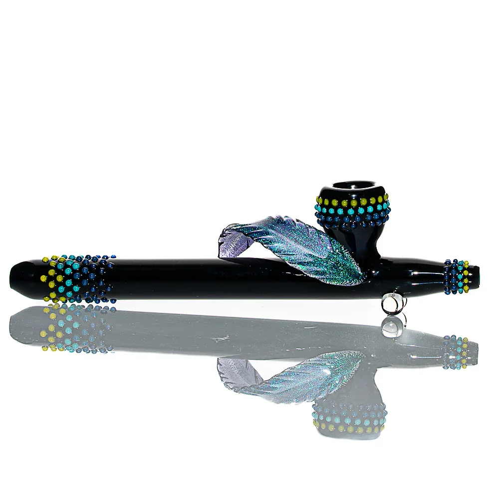 Fiona Phoenix Fire - XL Dichro Feather Ceremonial Pipe - Image 3