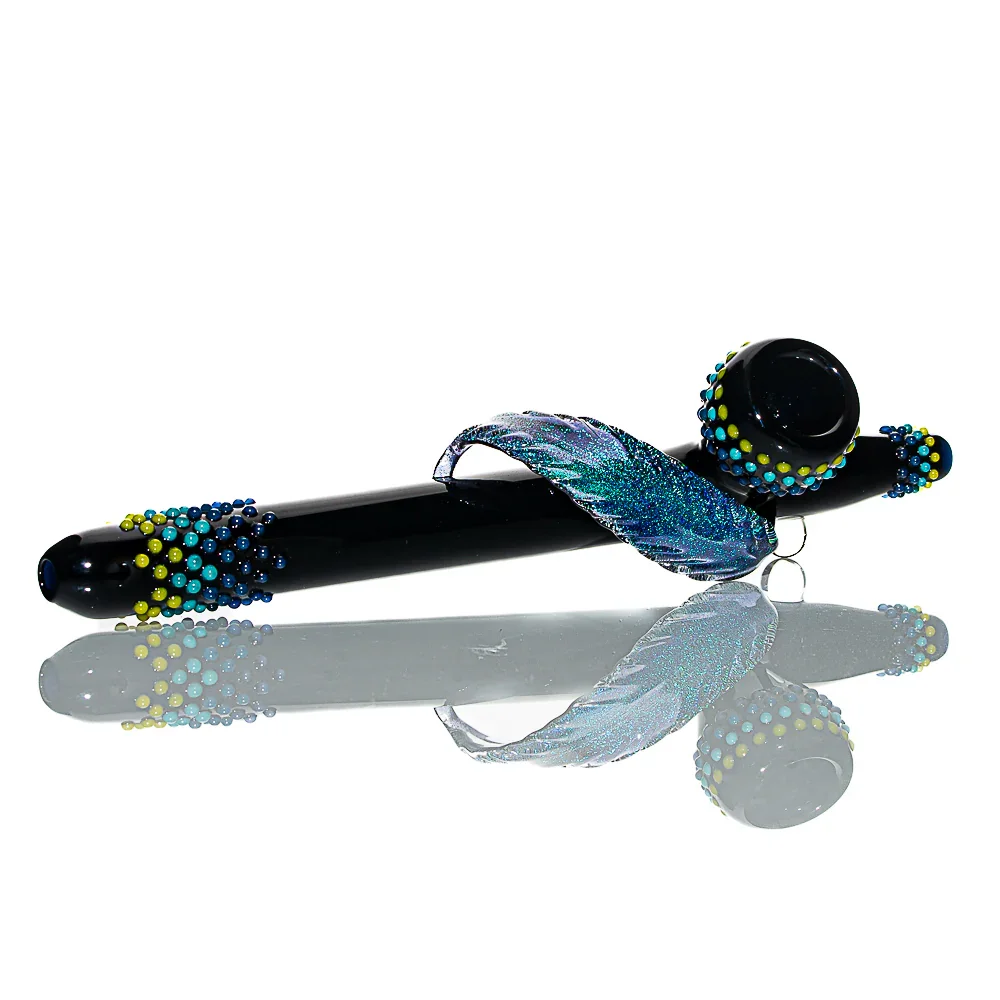 Fiona Phoenix Fire - XL Dichro Feather Ceremonial Pipe - Image 4