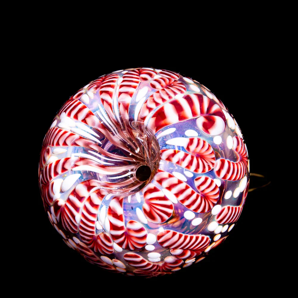 Firekist Glass - Full Candy Cane Ornament Pipe - Image 2