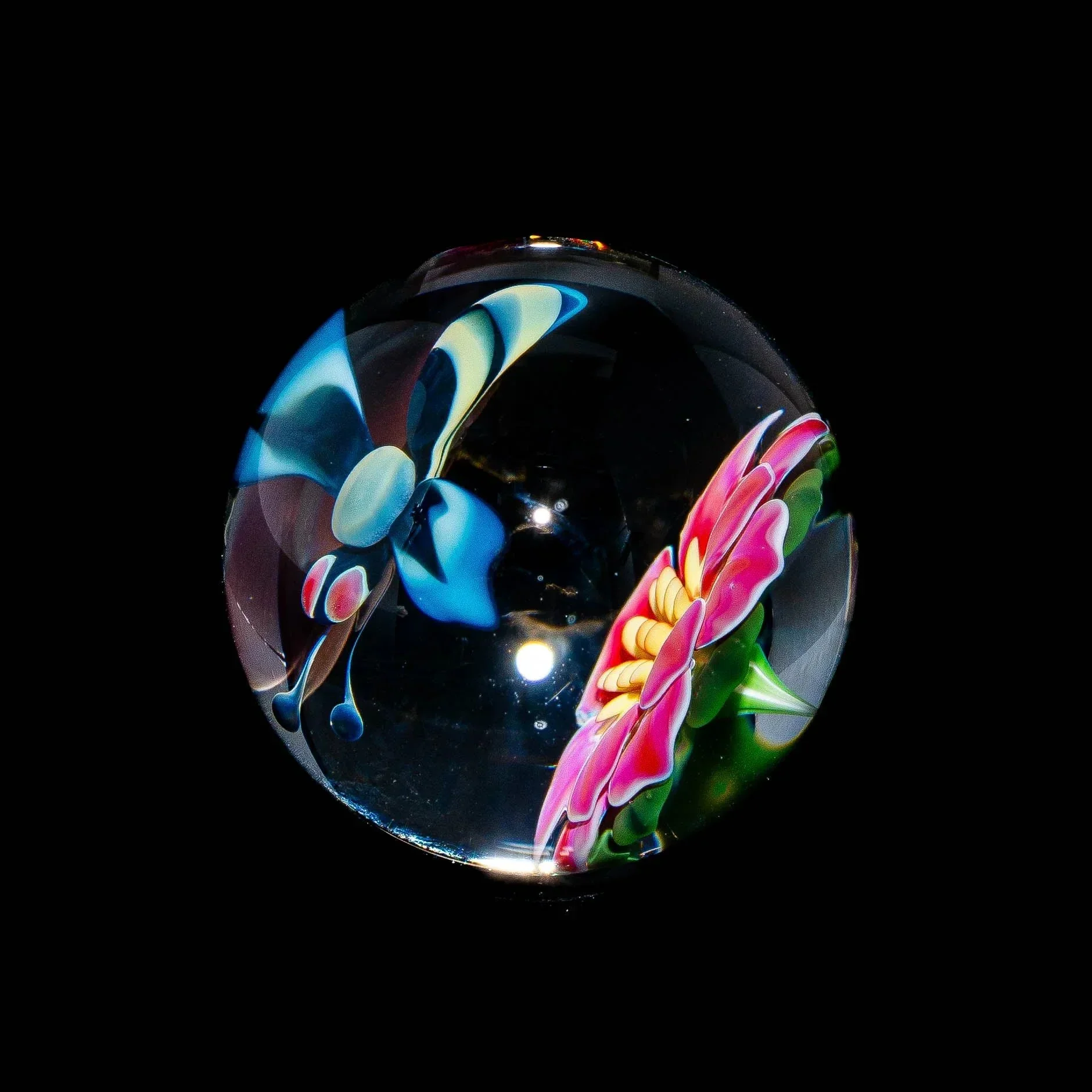 Florin Glass - Bee Flower 30MM Marble - Image 2