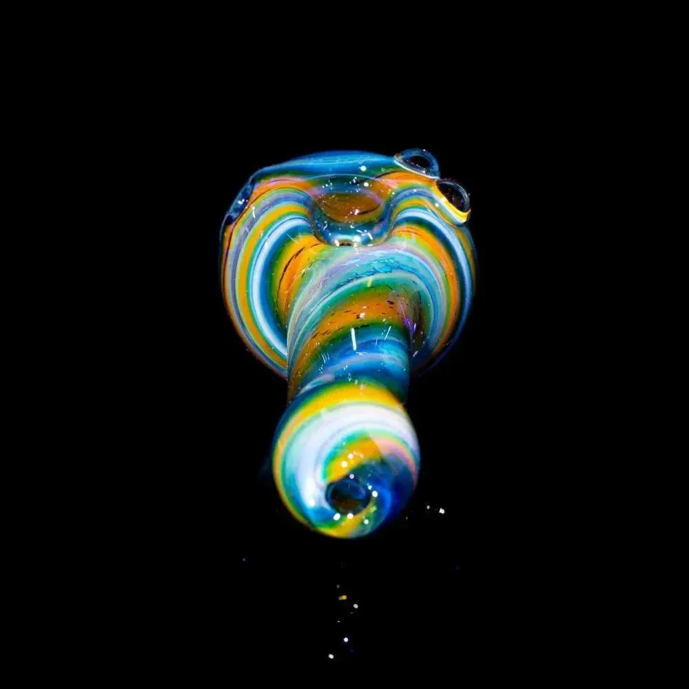 Garden Of Eden Glass - Blue Fumed Space Spoon #2 - Image 3