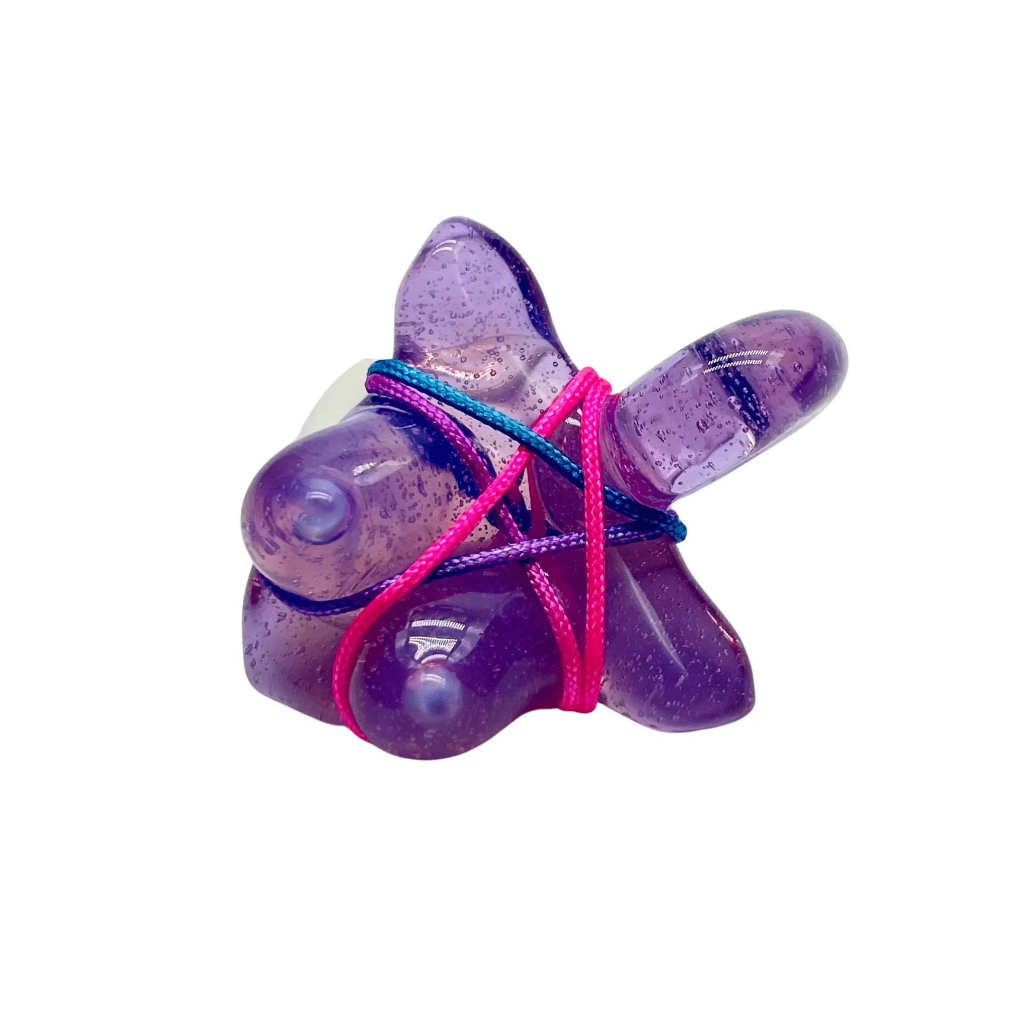 Glass By Ariel - Pink Slyme & Lotus Bust Pendant - Image 2