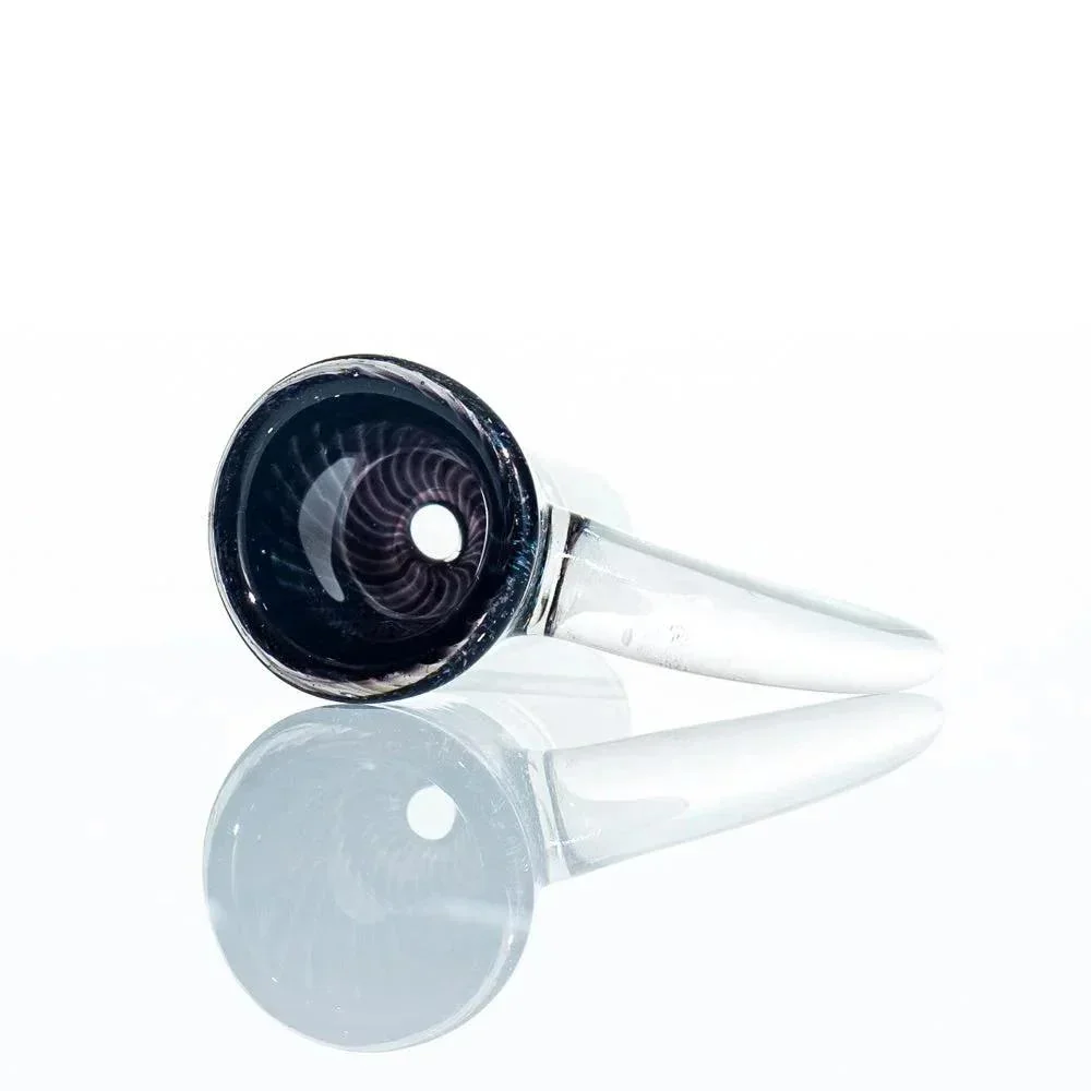 Glass Distractions - Black & Pink Dichro 14mm Flare Slide - Image 2