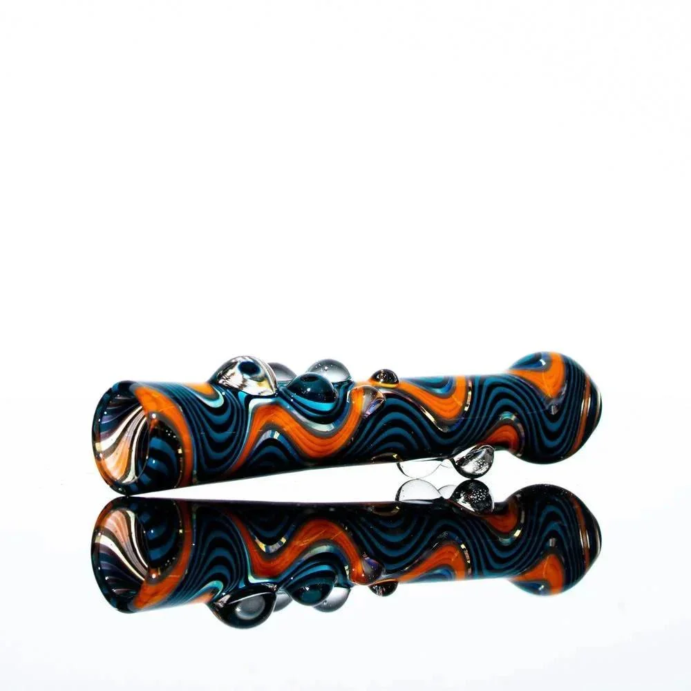 Glass Distractions - Black, Blue & Orange Wig Wag Onie - Image 2
