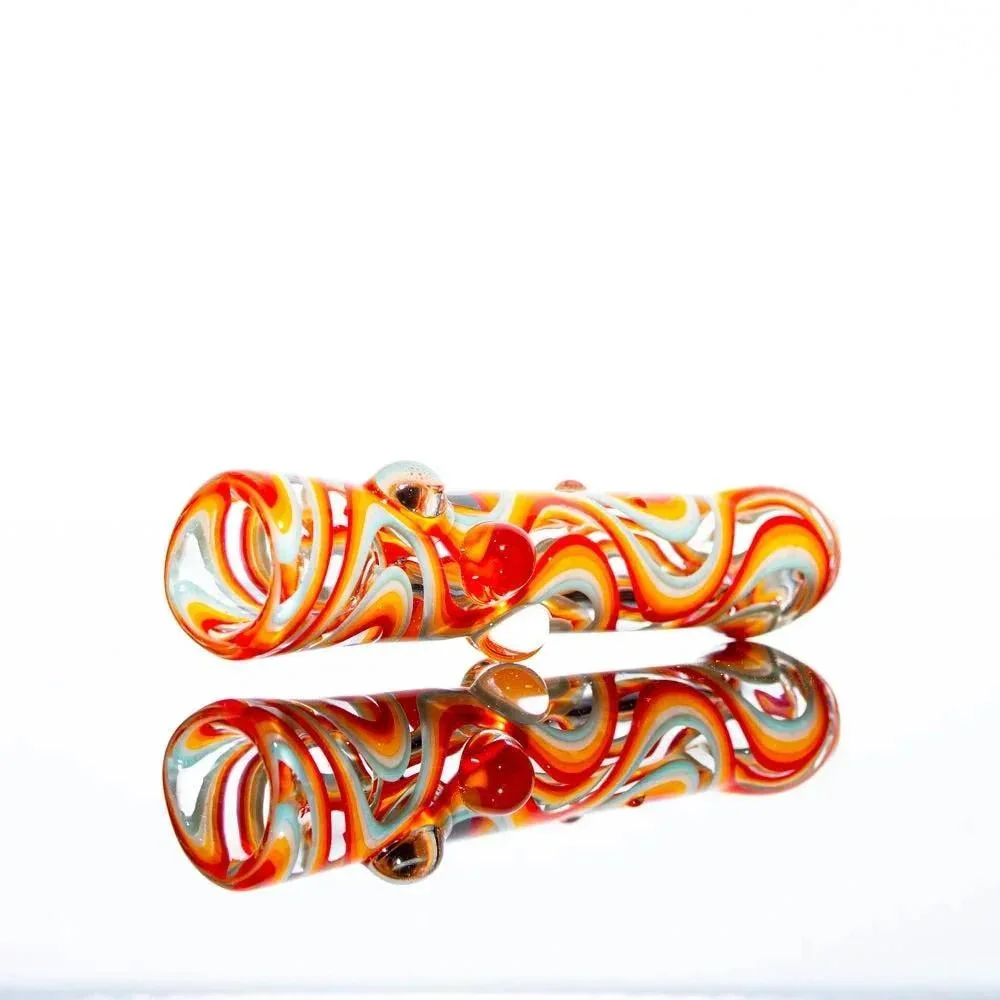 Glass Distractions - Clear & Orange Wig Wag Onie - Image 2