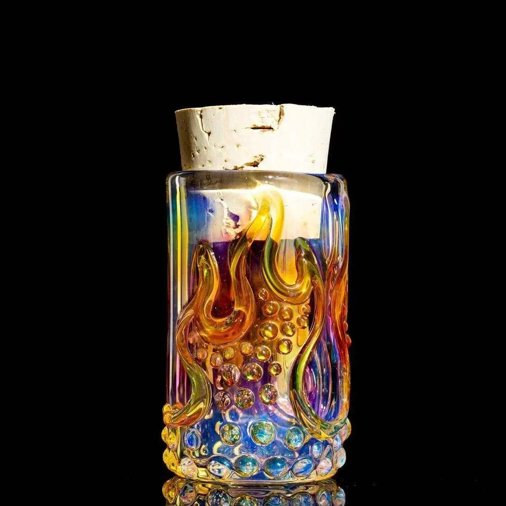 Glass Distractions - Fume Flaming Skull Jar - Image 2