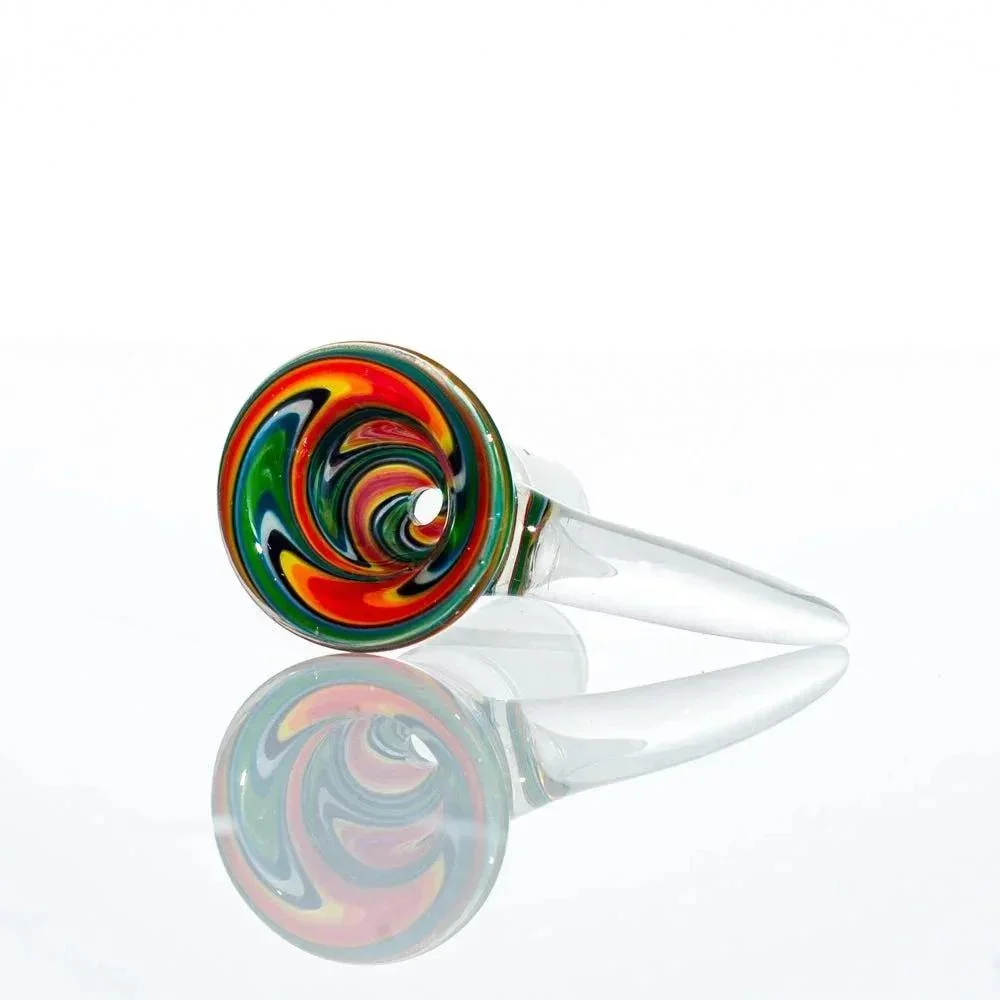 Glass Distractions - Red, Green & White Wig Wag 14mm Flare Slide - Image 2