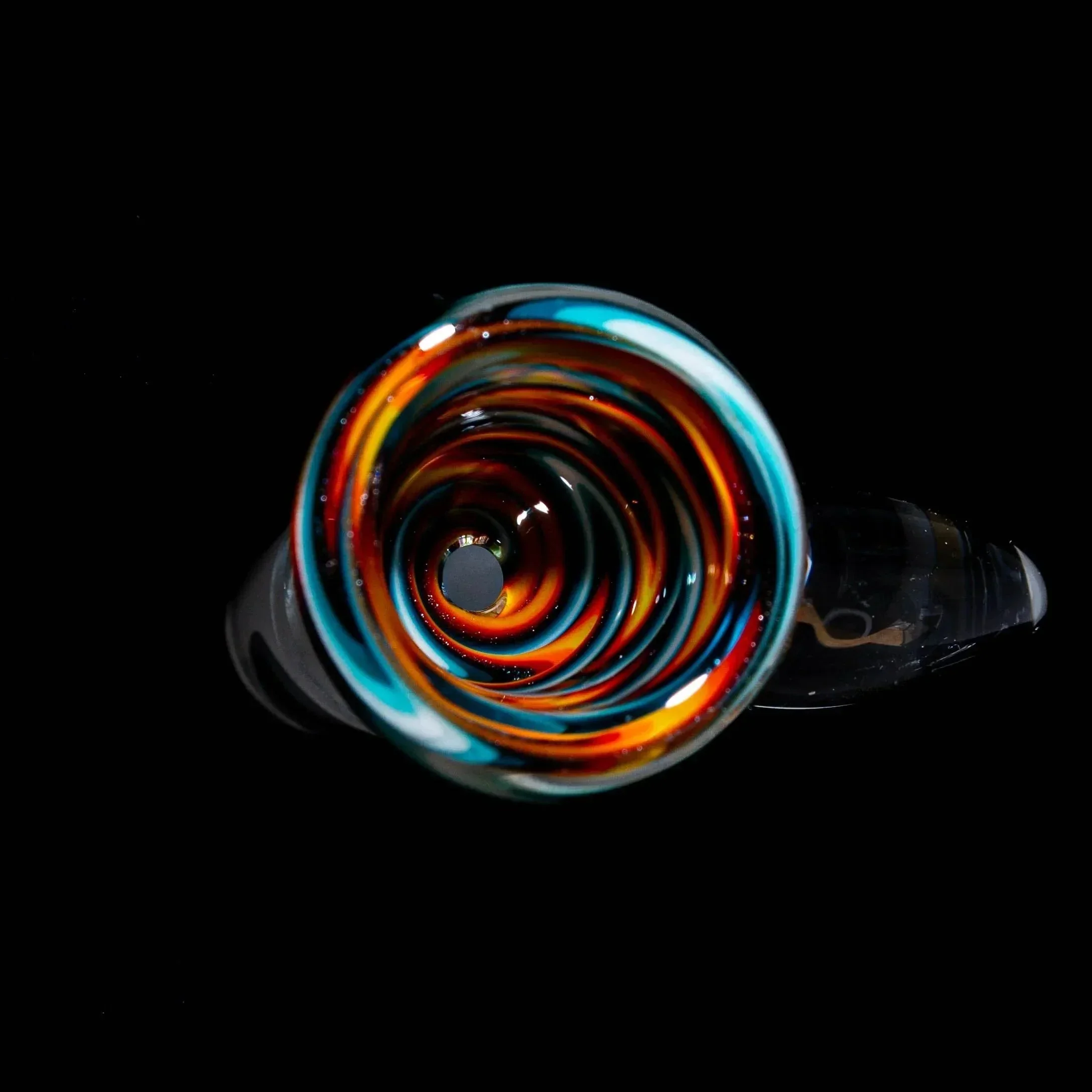 Glass Distractions - White, Fire & Ice Wig Wag 14mm Flare Slide - Image 2