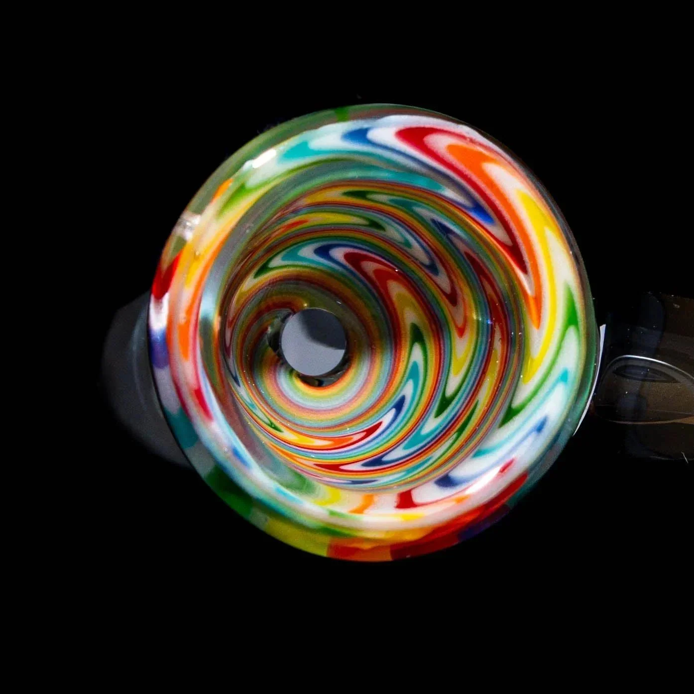 Glass Distractions - White Rainbow Wig Wag 14mm Flare Slide - Image 2