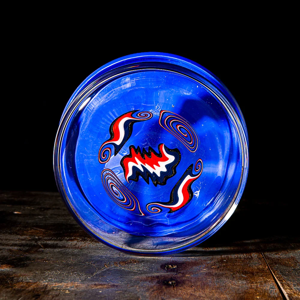 Glass Munky - Red, White & Blue Lidded Pyrex Bowl - Image 2