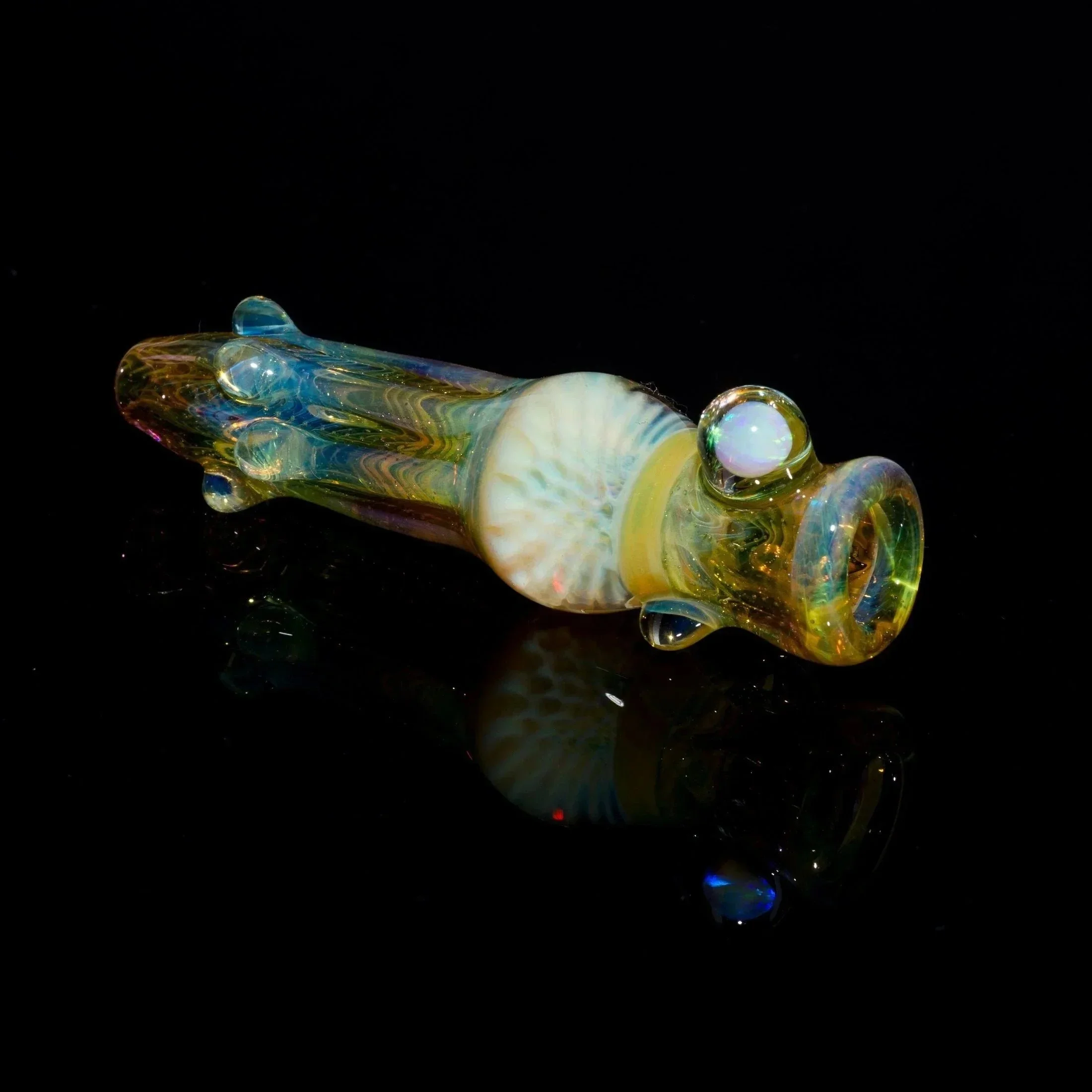 Gonzoe X Beak Fumed Honeycomb Chillum - Image 3