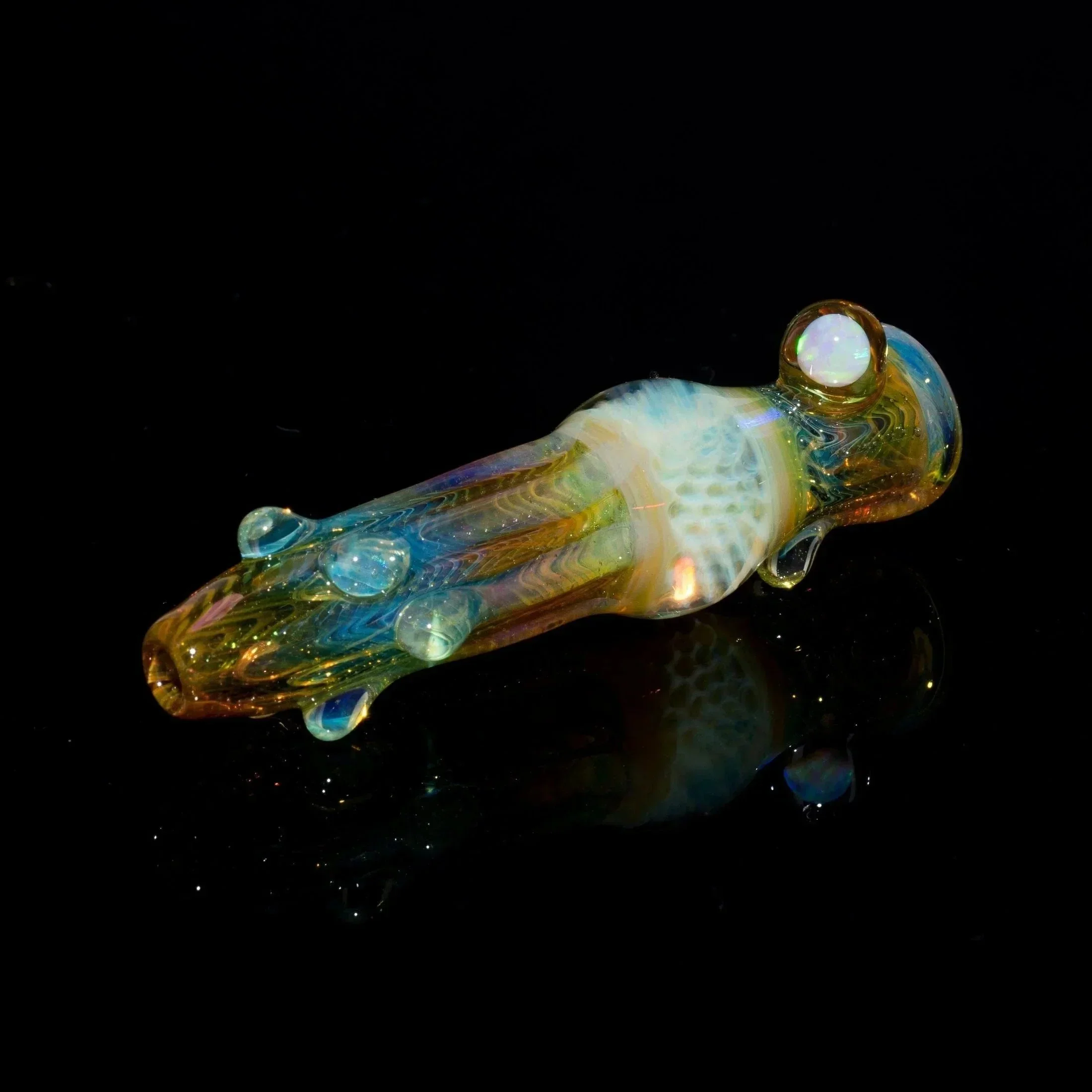 Gonzoe X Beak Fumed Honeycomb Chillum - Image 5