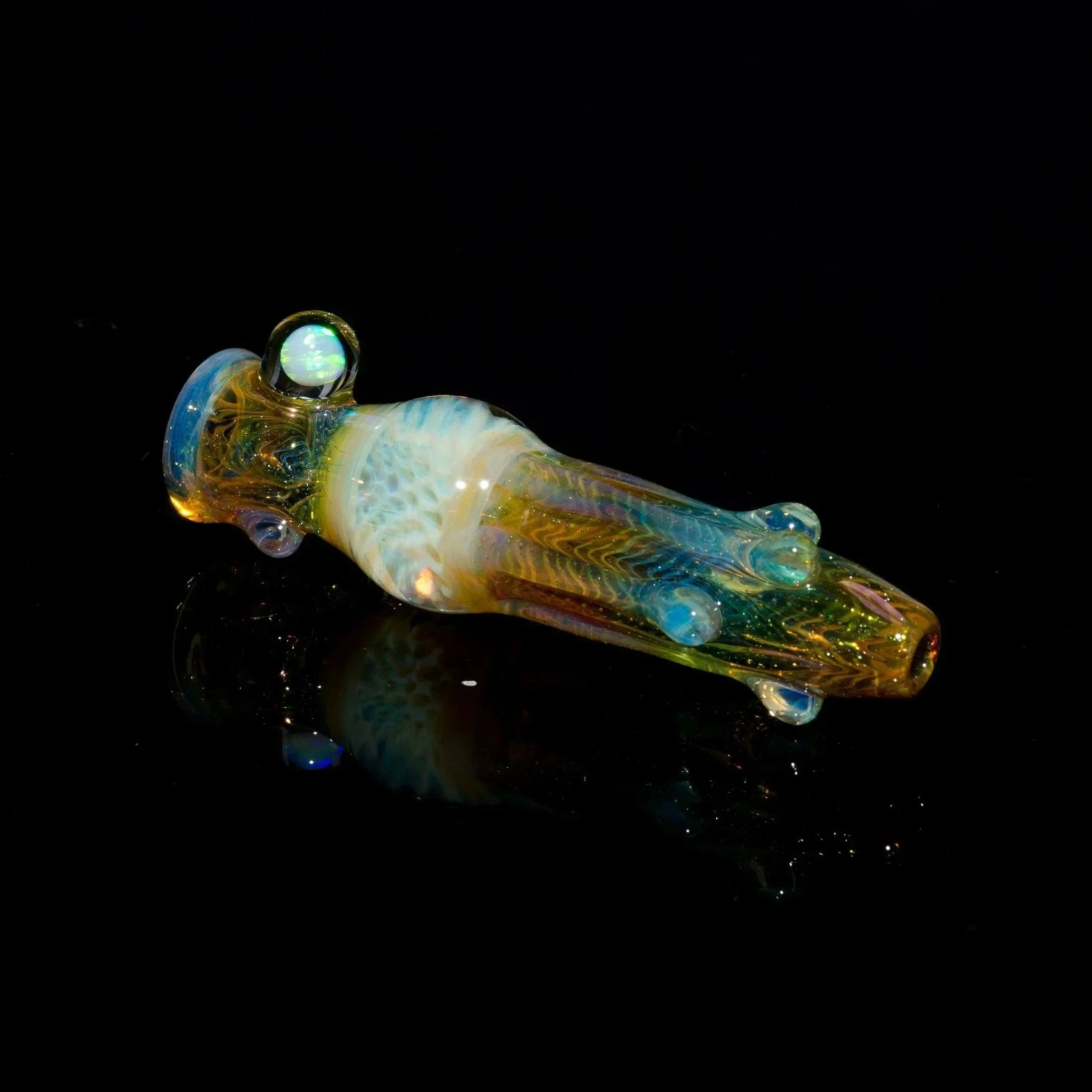 Gonzoe X Beak Fumed Honeycomb Chillum - Image 7