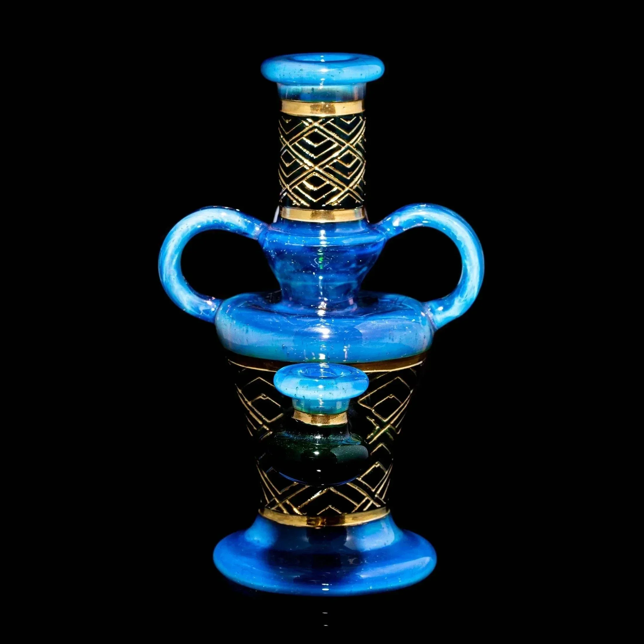Green T Glass - Blue Art Deco Sacred Vessel - Image 4