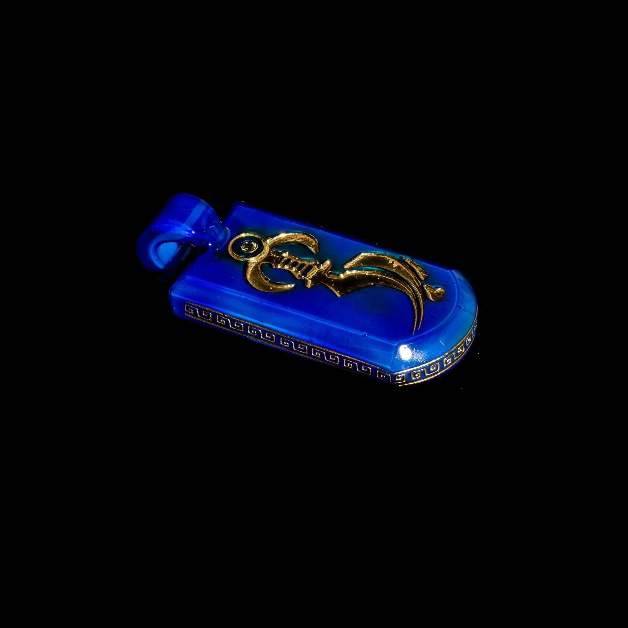Green T Glass - Blue Dagger Peridot Tablet - Image 3