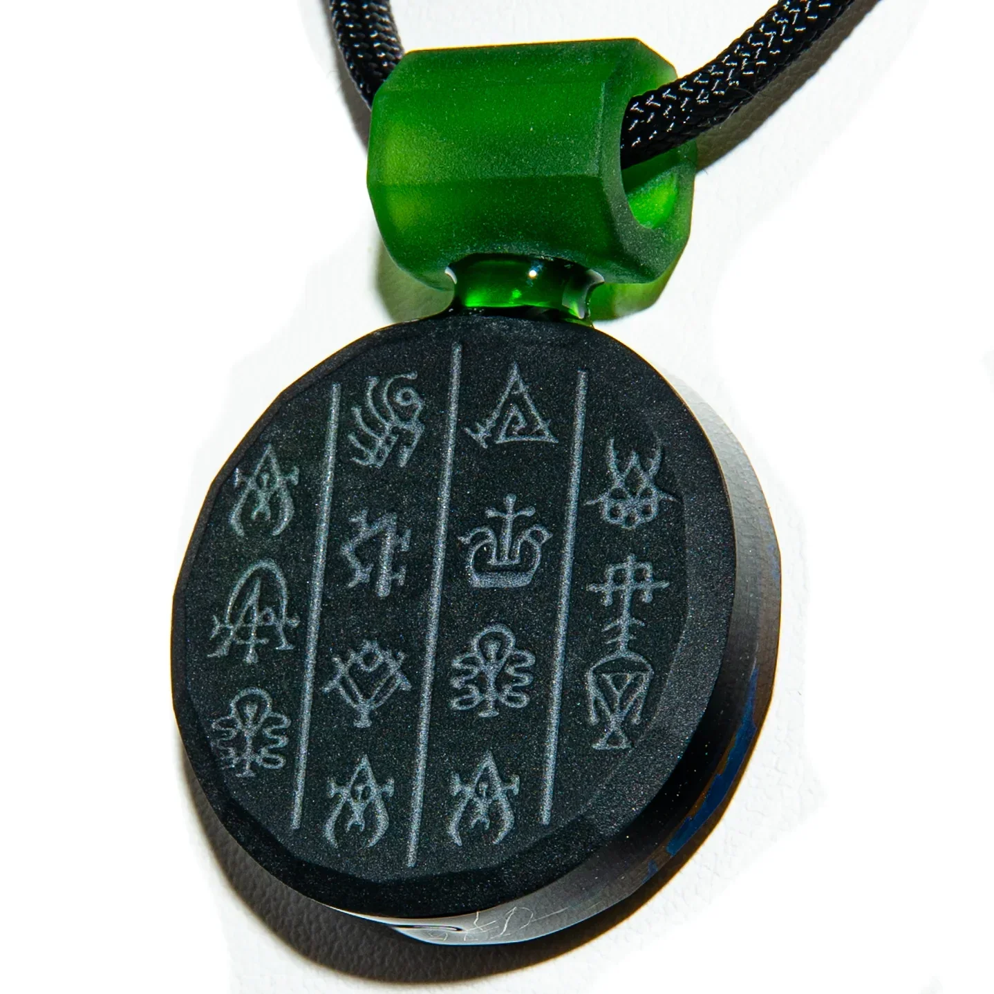 Green T Glass - Golden Dancing Bear Pendant - Image 2