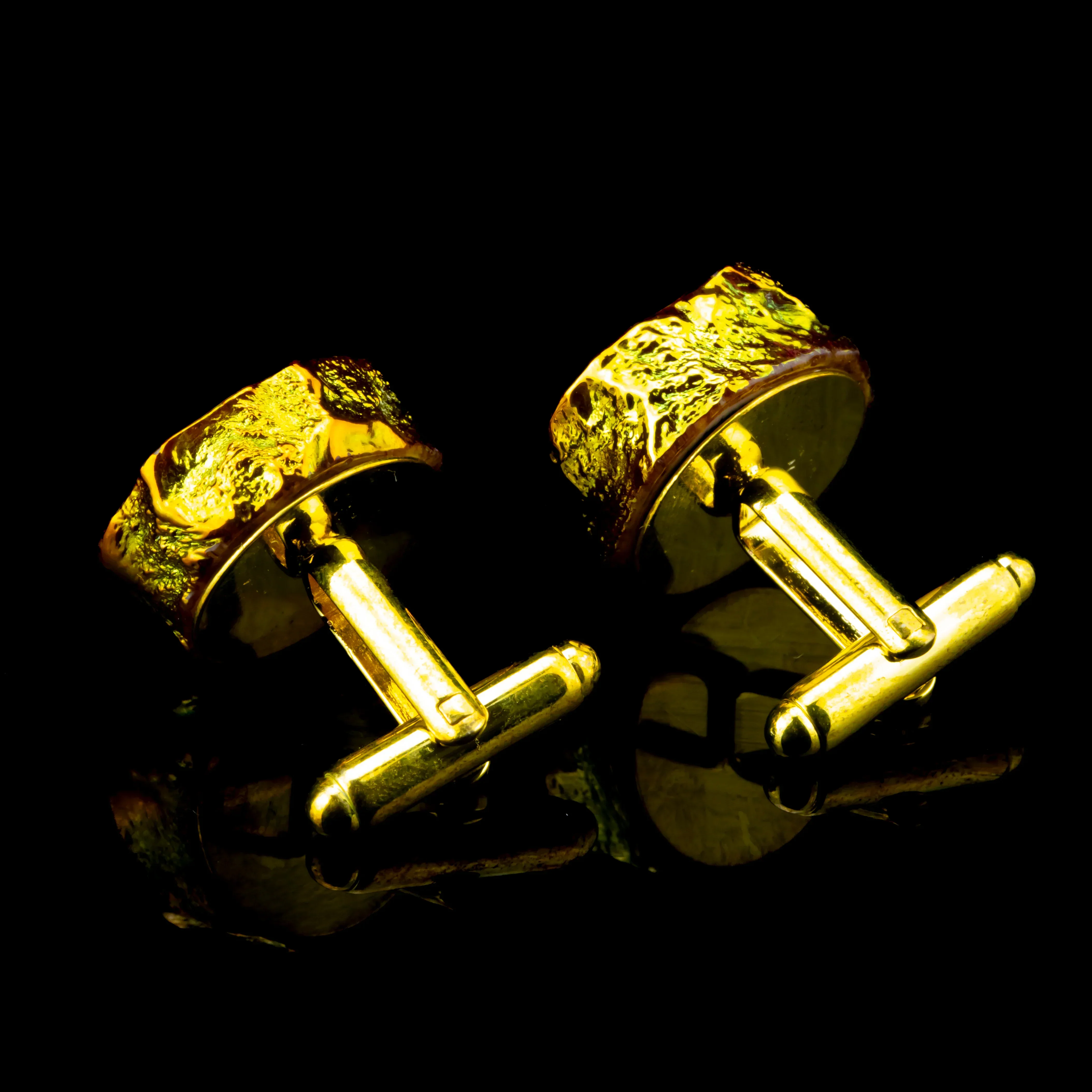 Green T - Golden Agate Cufflinks - Image 2