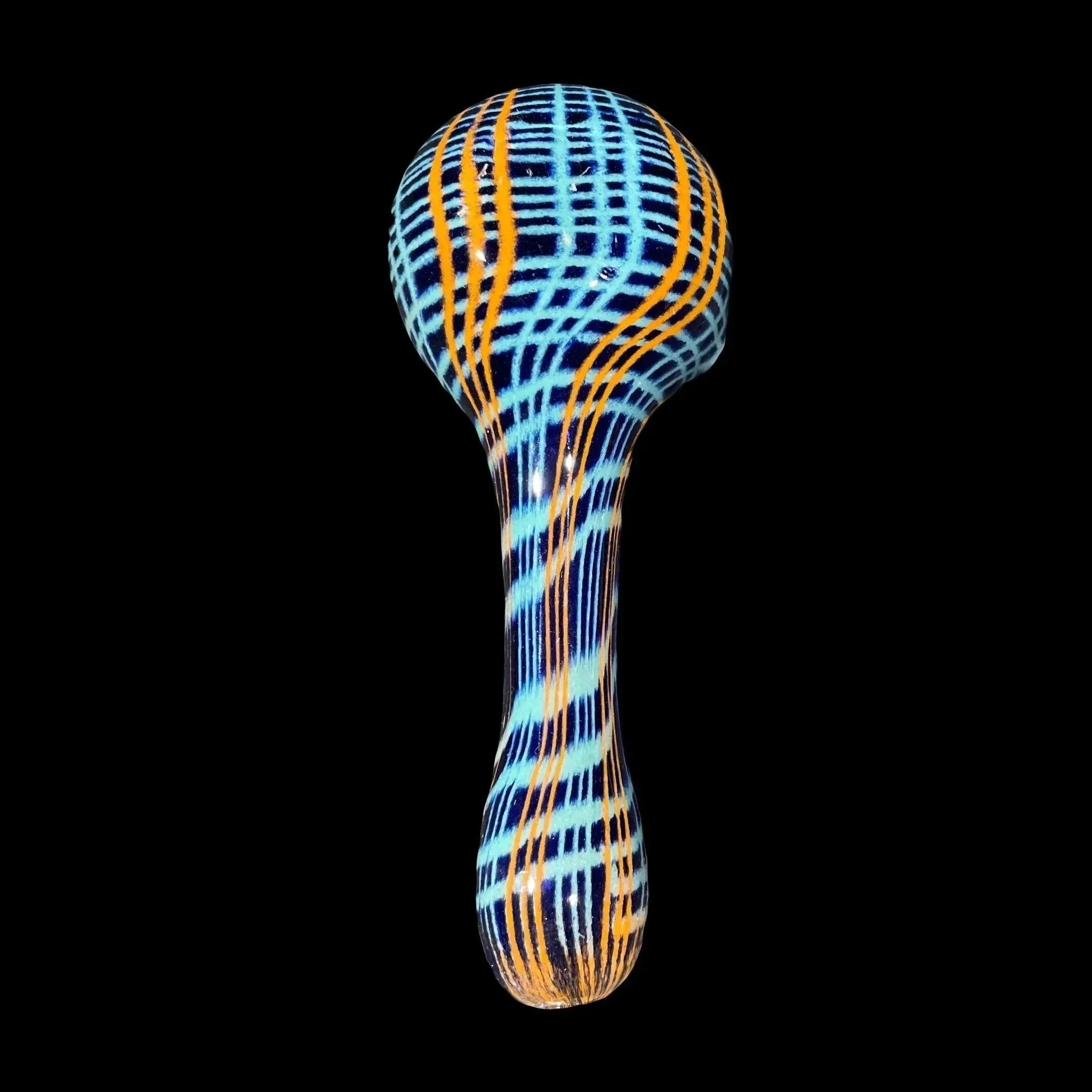 Hoffman Glass - Teal, Blue, & Orange Color Stitch Spoon - Image 3