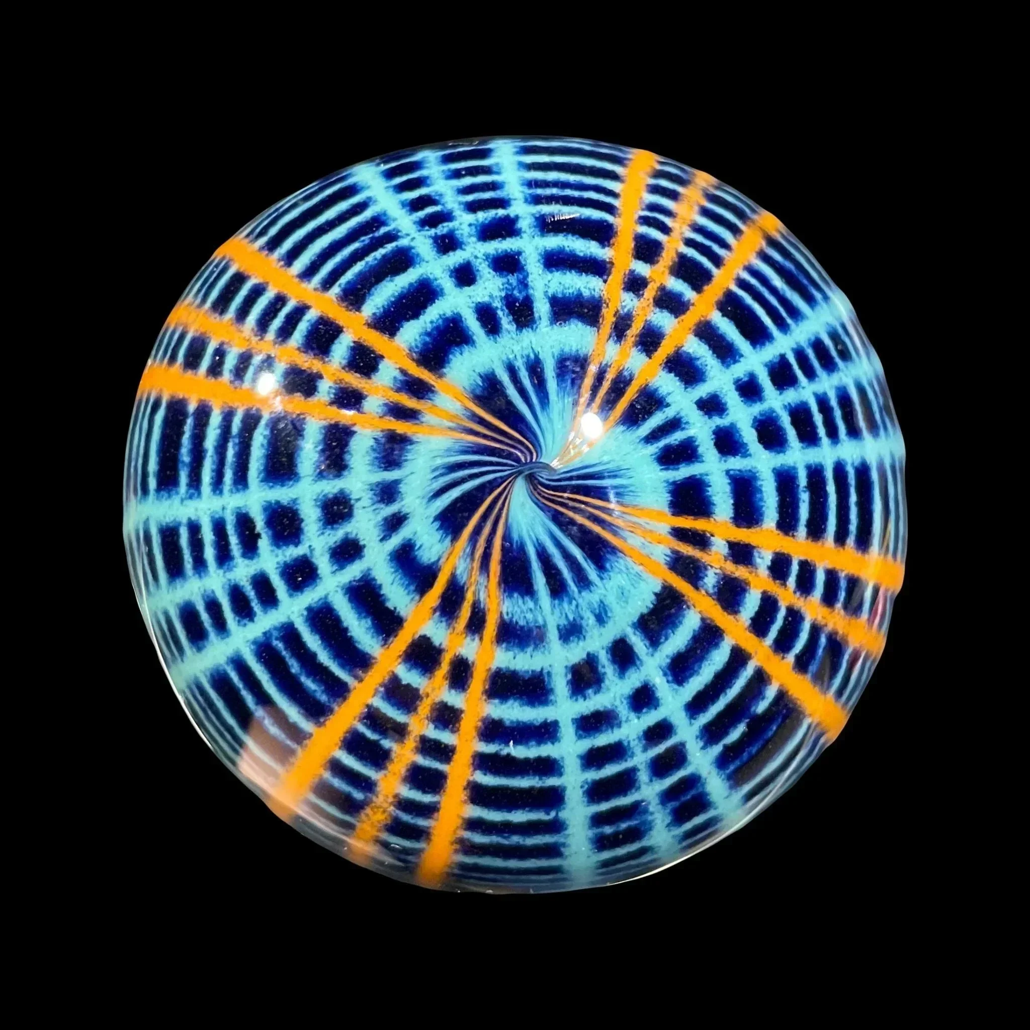 Hoffman Glass - Teal, Blue, & Orange Color Stitch Spoon - Image 4