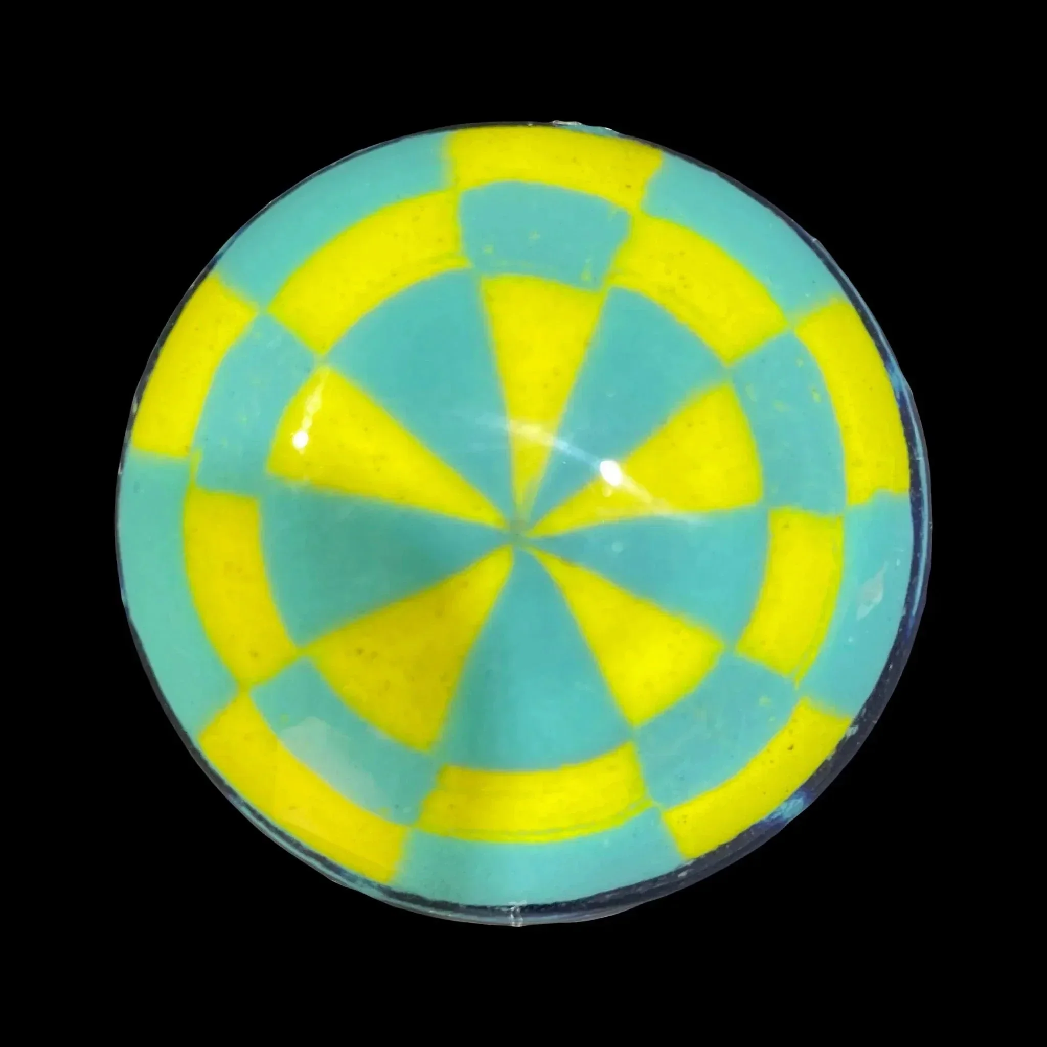Hoffman Glass - Teal & Yellow Checker Spoon - Image 4