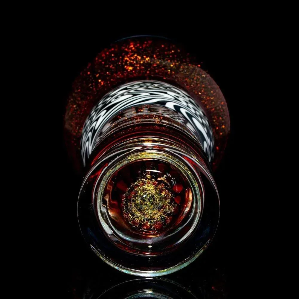 Holdin Golden - Black & White Linework Dichro Pint Glass - Image 2
