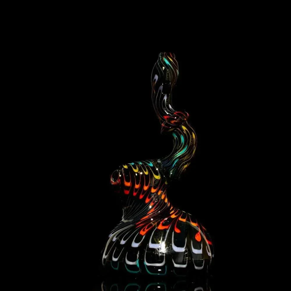 Hot Mess Glass - Dark Rainbow Bubbler - Image 2