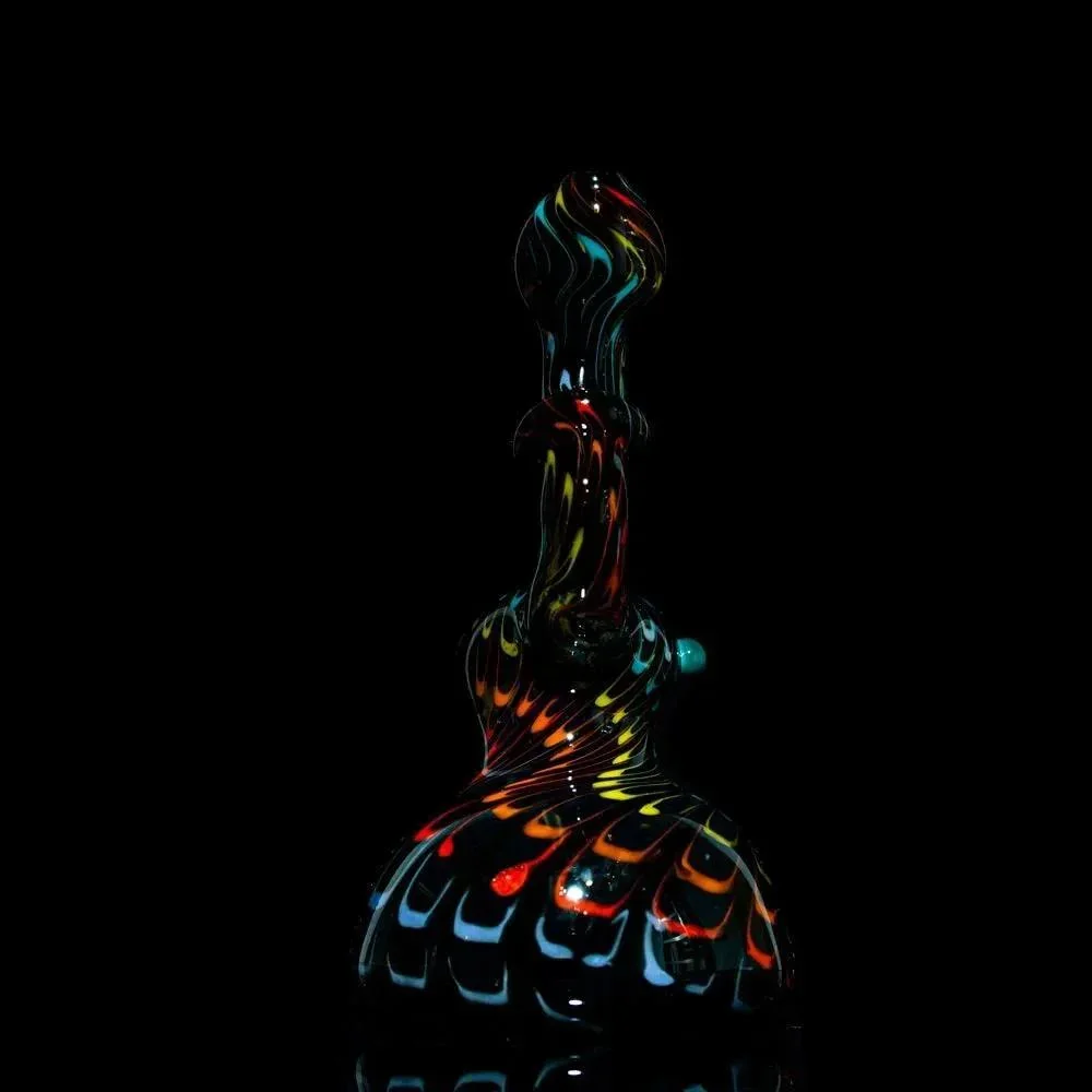 Hot Mess Glass - Dark Rainbow Bubbler - Image 3