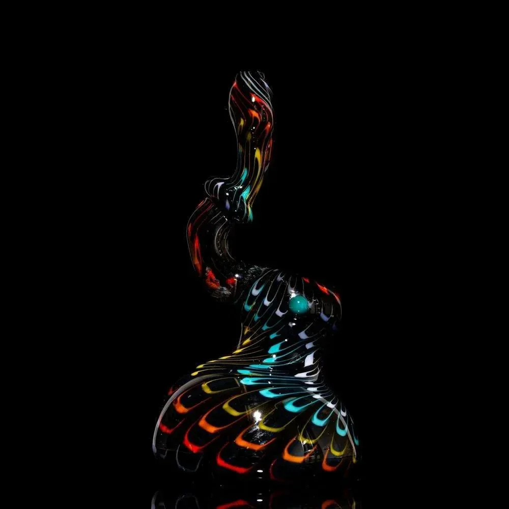 Hot Mess Glass - Dark Rainbow Bubbler - Image 5