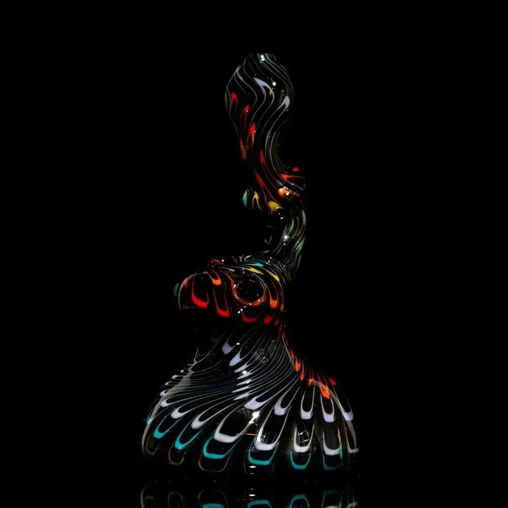 Hot Mess Glass - Dark Rainbow Bubbler - Image 8