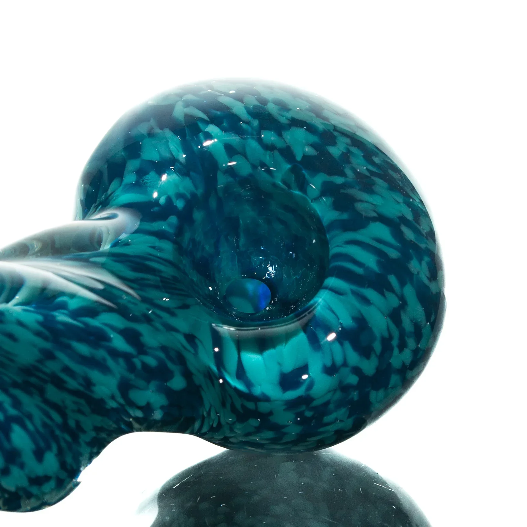 Humboldt Studios - Aqua Azul & Peacock Frit Twist Spoon - Image 3