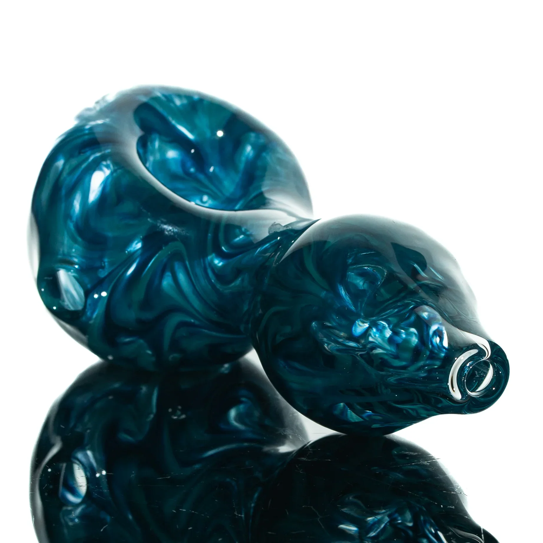 Humboldt Studios - Blue, Teal Wrap & Rake Hour Glass Spoon - Image 2