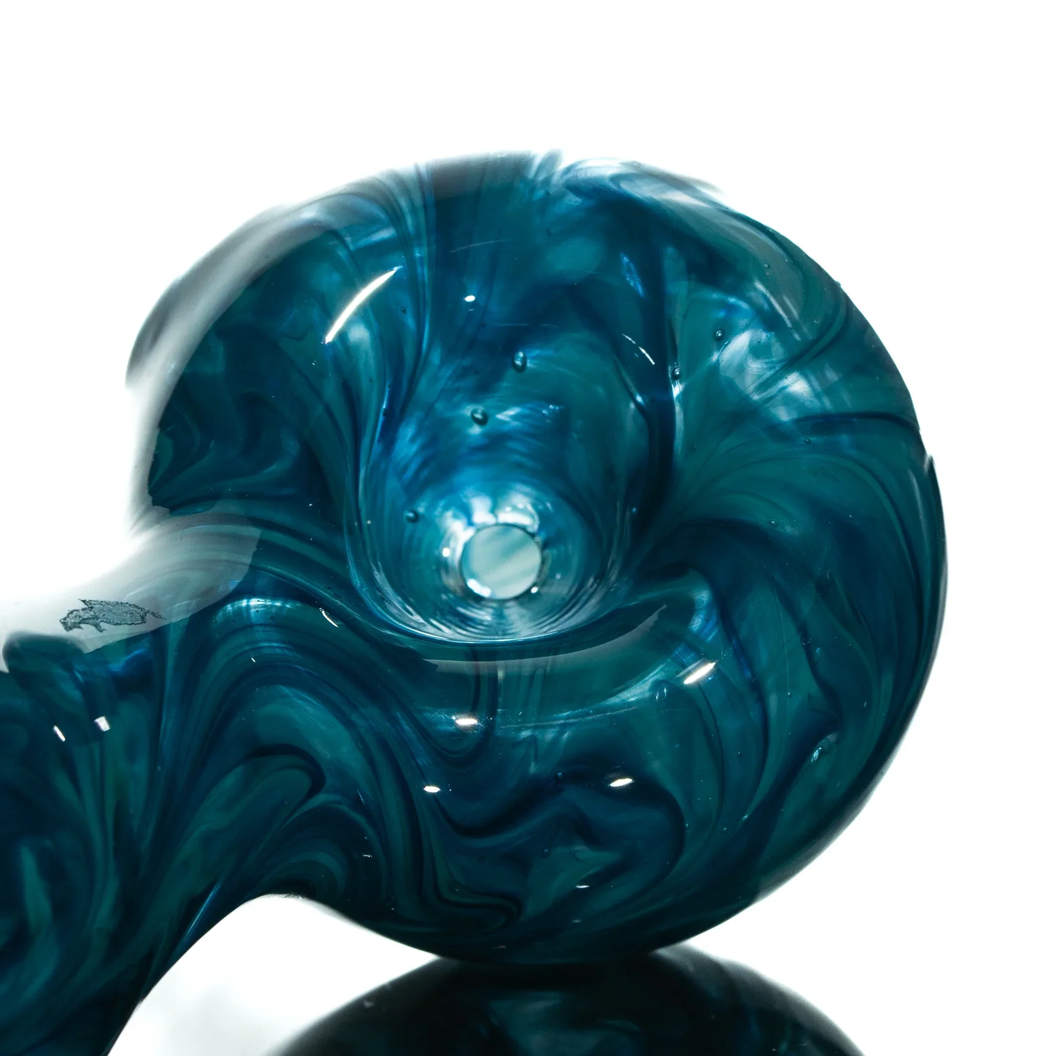 Humboldt Studios - Blue, Teal Wrap & Rake Hour Glass Spoon - Image 3