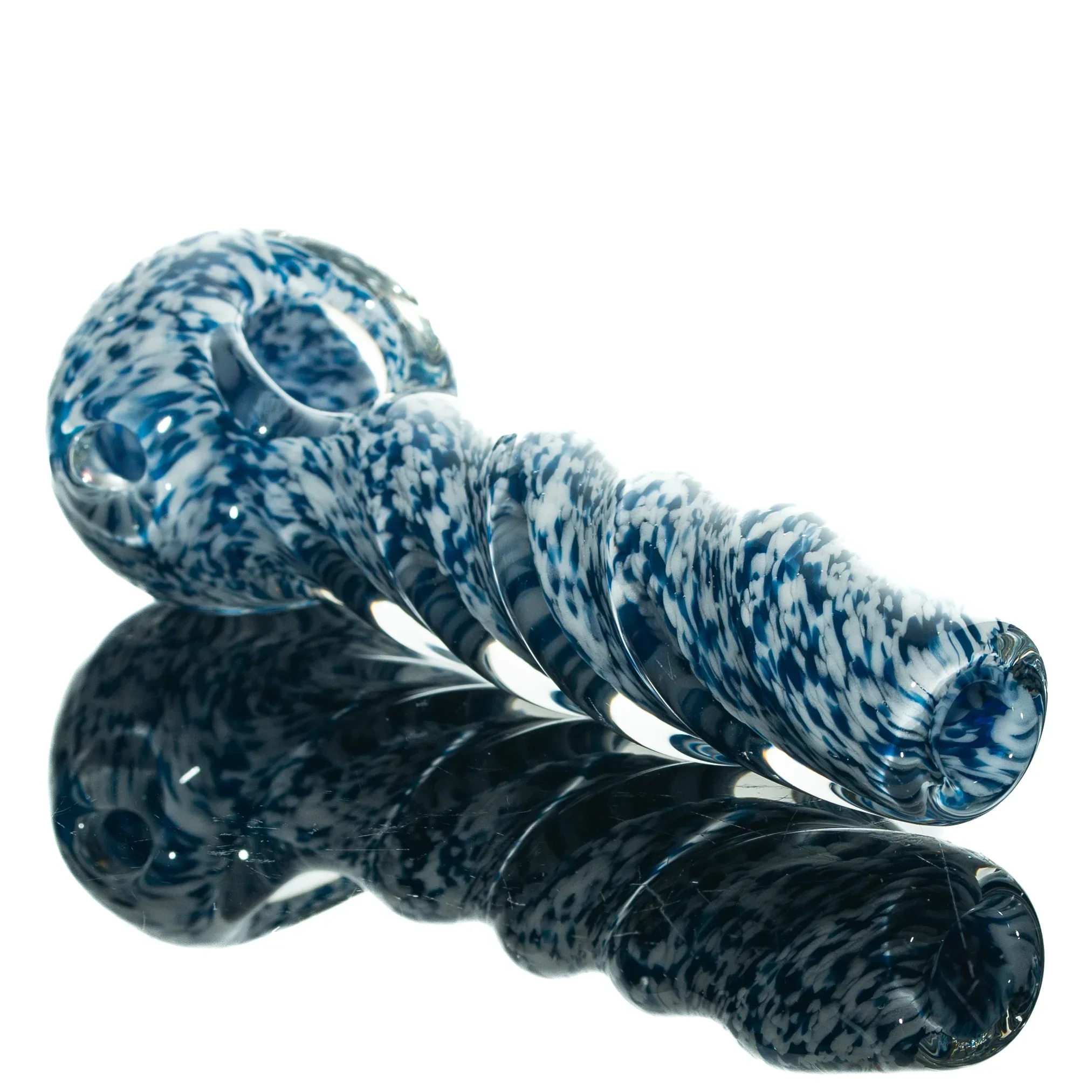 Humboldt Studios - Blue & White Frit Twist Spoon - Image 2
