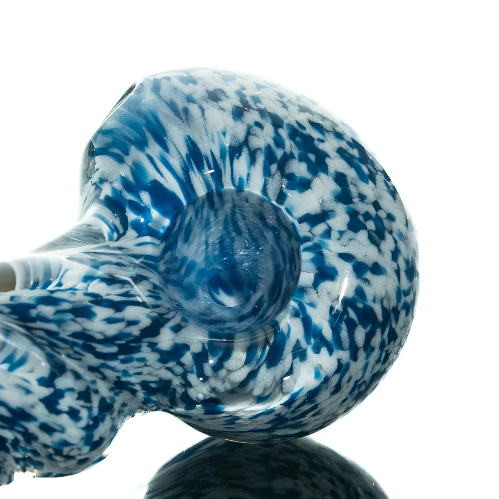 Humboldt Studios - Blue & White Frit Twist Spoon - Image 3