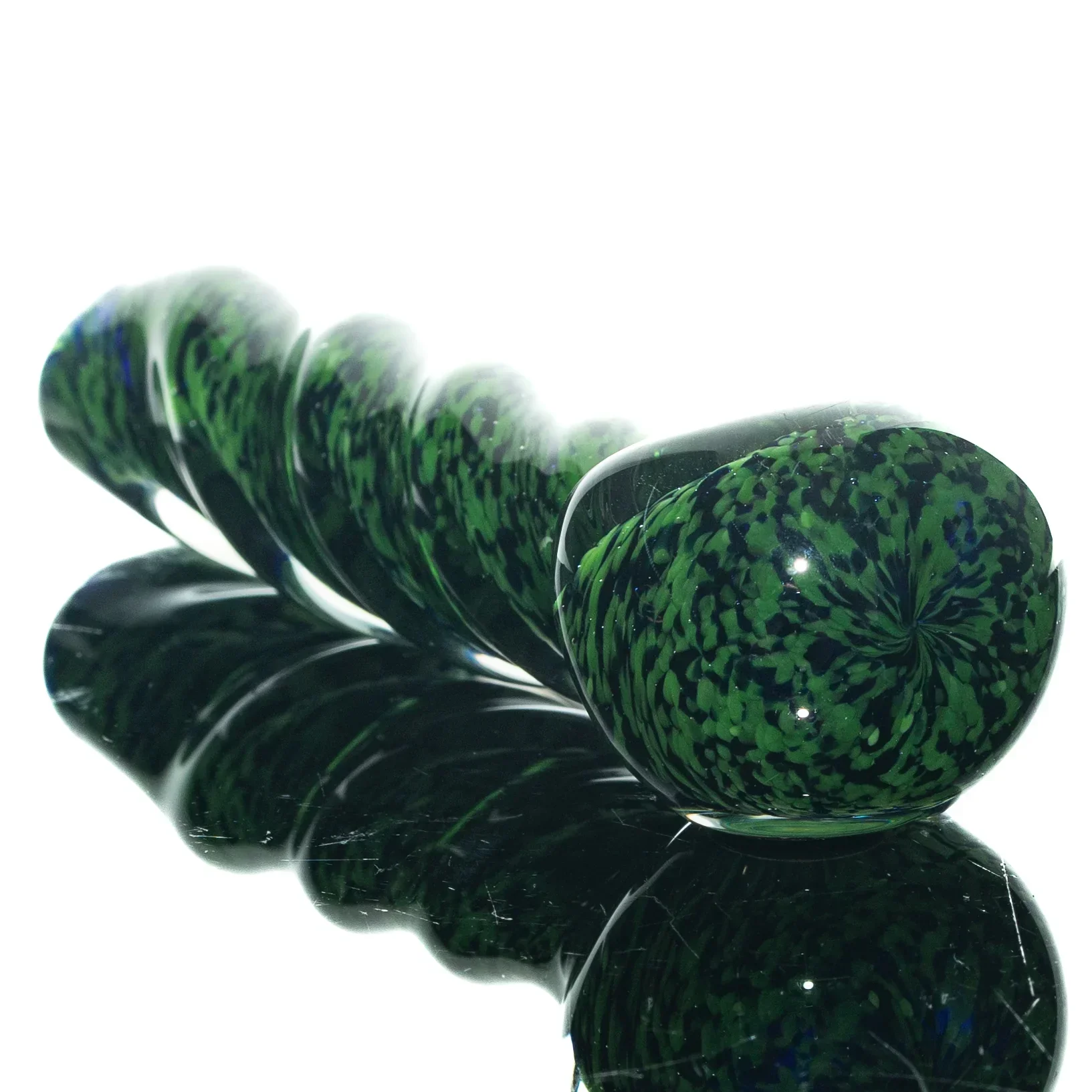 Humboldt Studios - Green & Black Frit Twist Spoon - Image 2