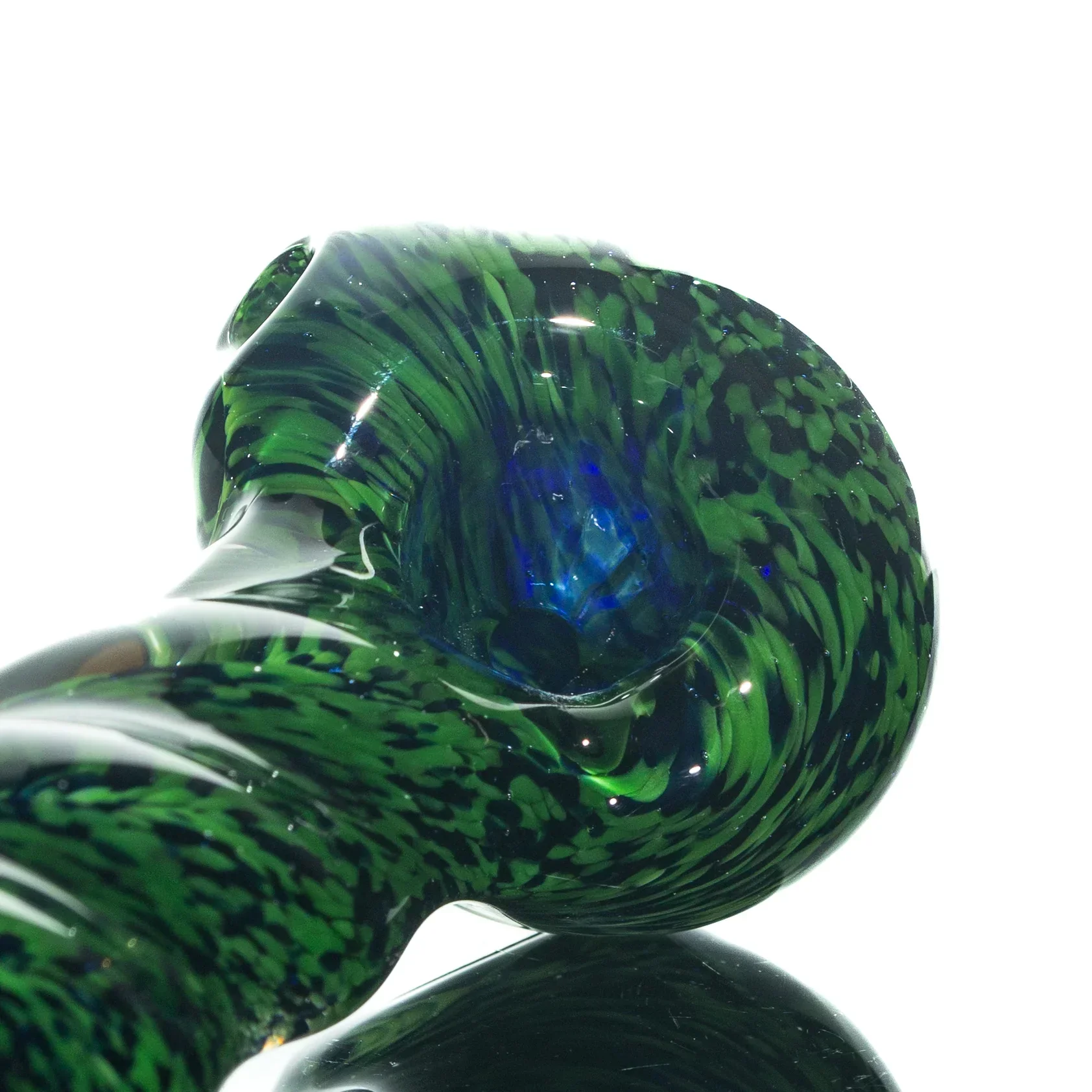 Humboldt Studios - Green & Black Frit Twist Spoon - Image 3