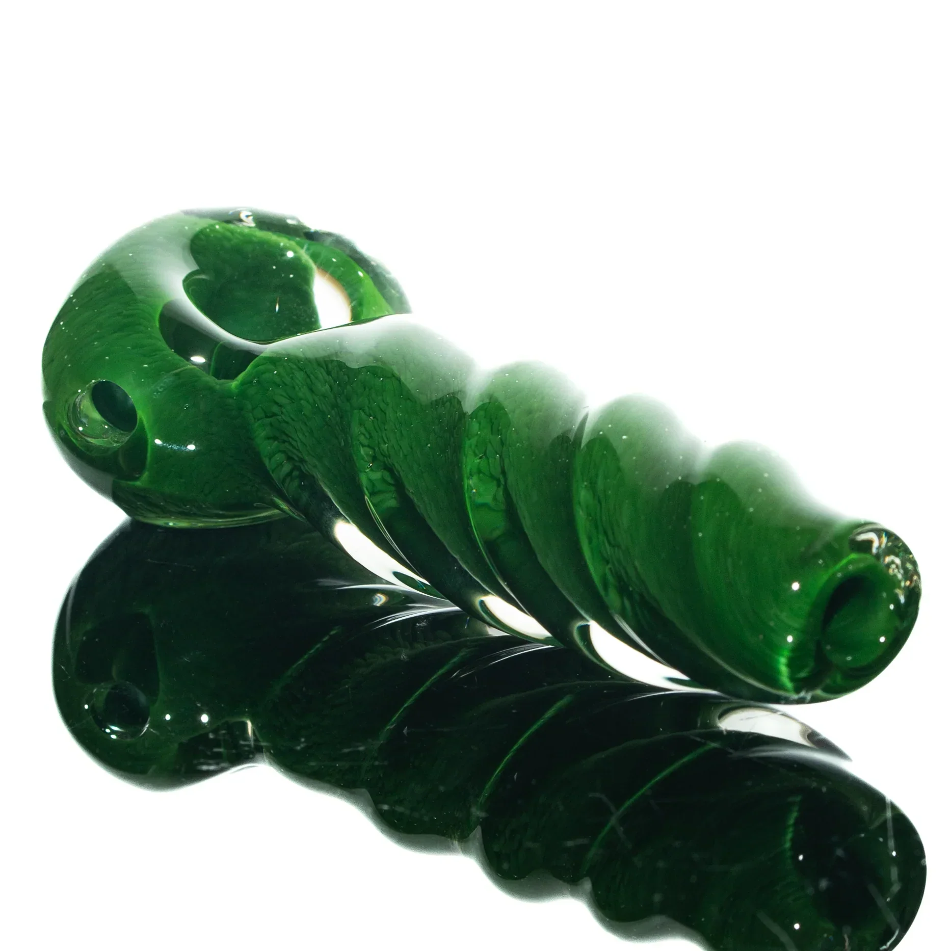 Humboldt Studios - Green Frit Twist Spoon - Image 2