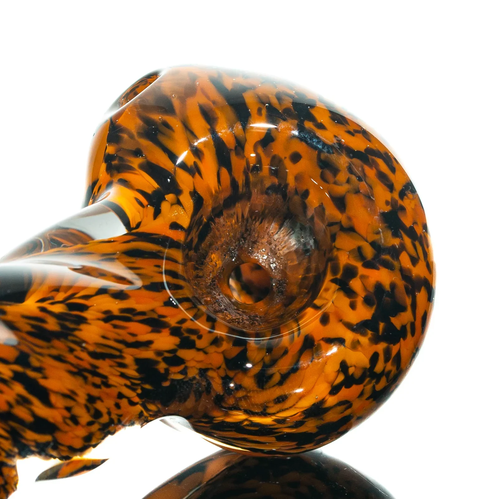 Humboldt Studios - Orange & Black Frit Twist Spoon - Image 3