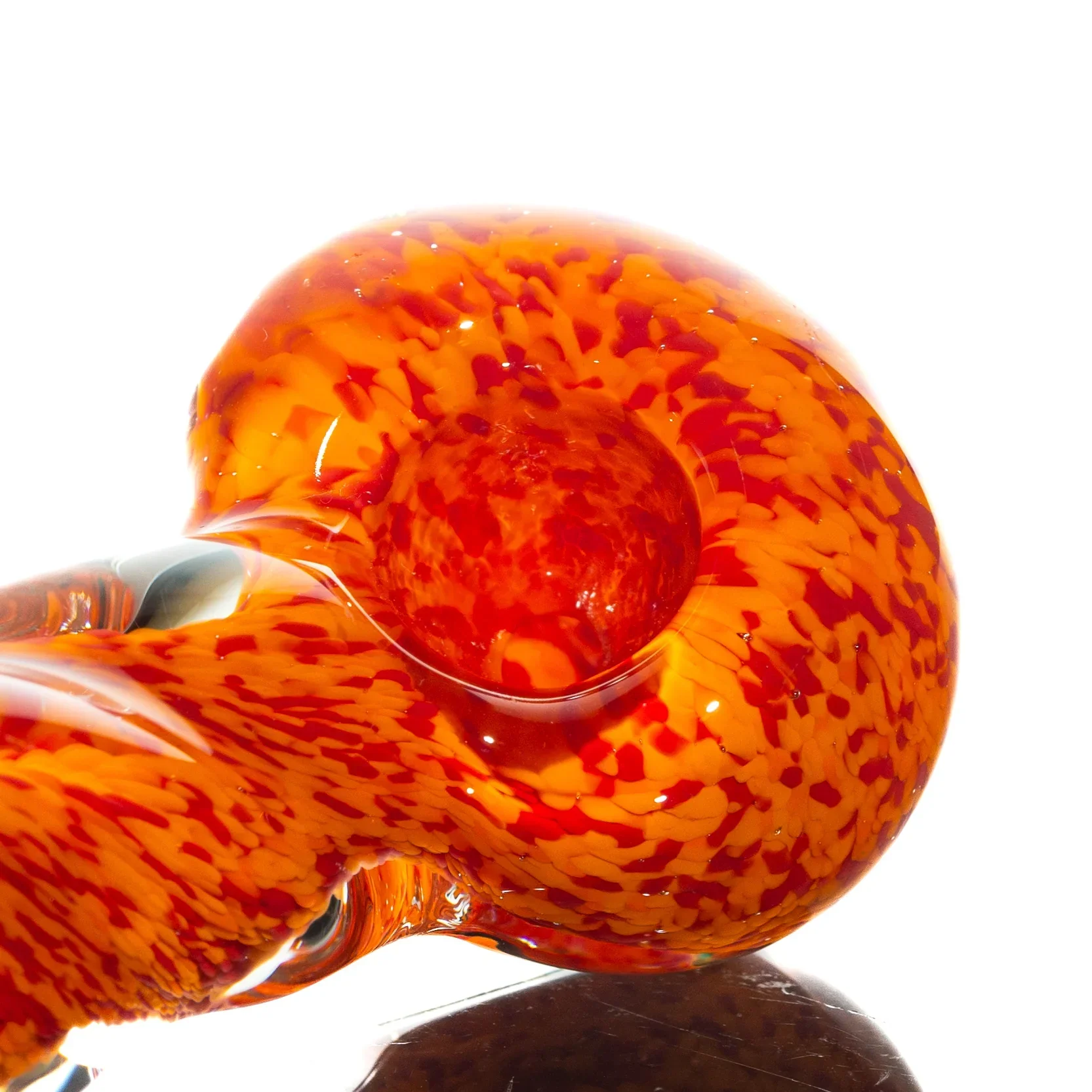 Humboldt Studios - Orange & Red Frit Twist Spoon - Image 3