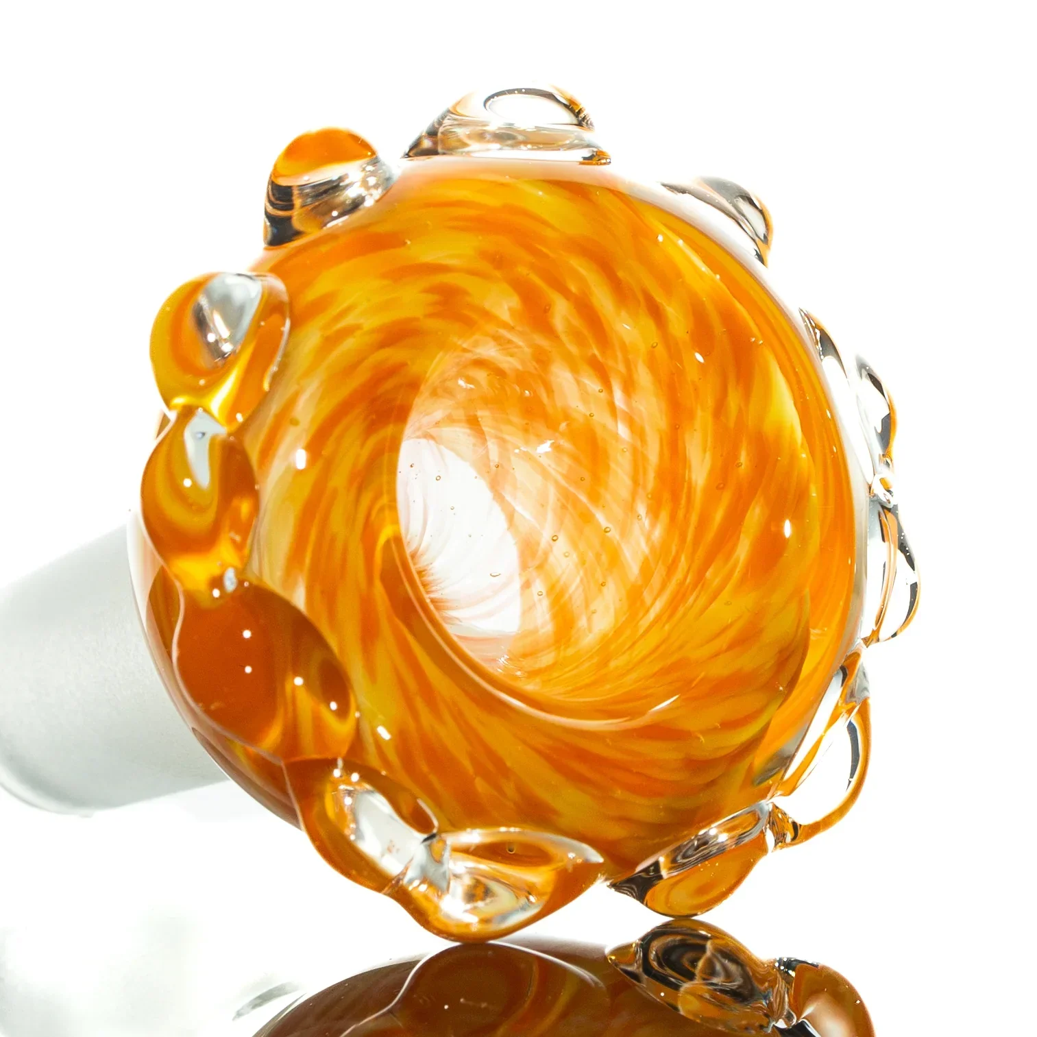 Humboldt Studios - Orange & Yellow 14mm Frit Slide - Image 2