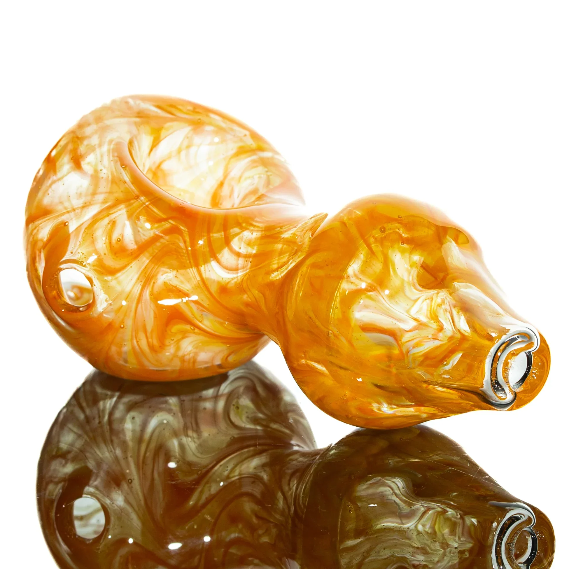Humboldt Studios - Orange, Yellow Wrap & Rake Hour Glass Spoon - Image 2