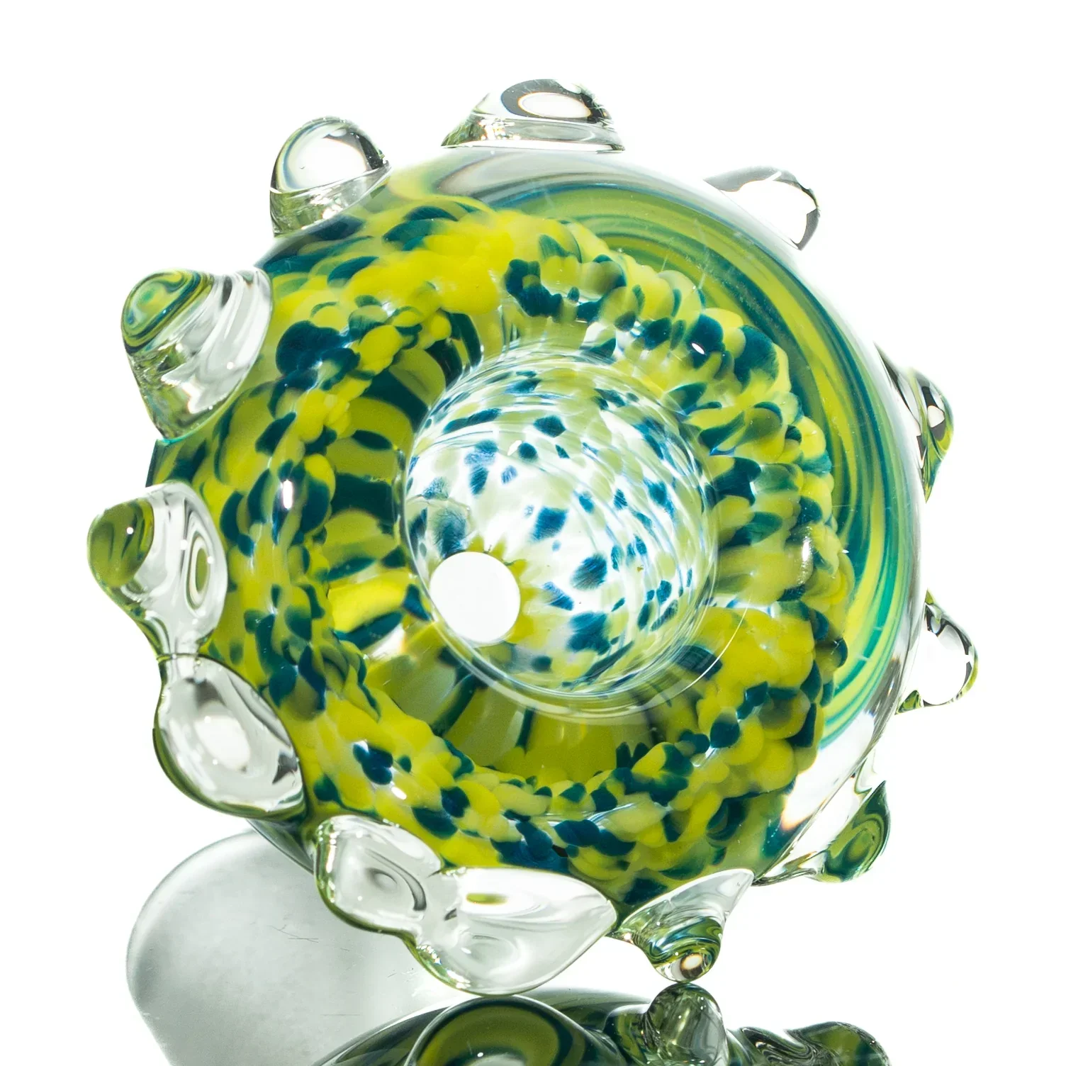Humboldt Studios -Yellow & Blue 14mm Frit Slide - Image 2