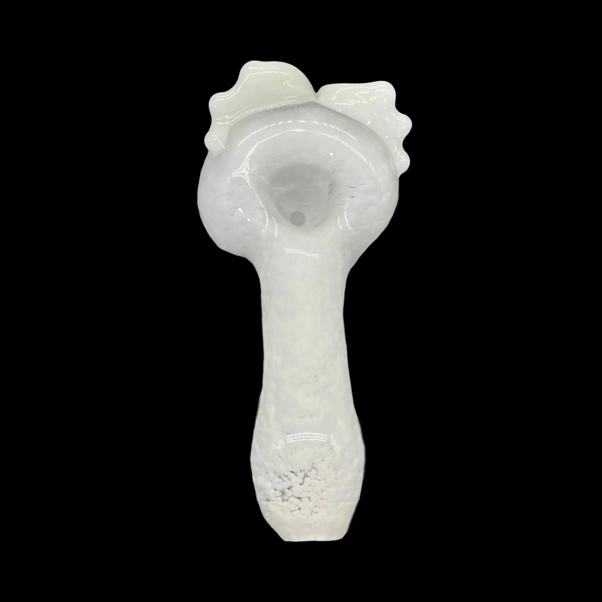 I Love Frank Glass - White Glow In The Dark Owl Pipe - Image 4