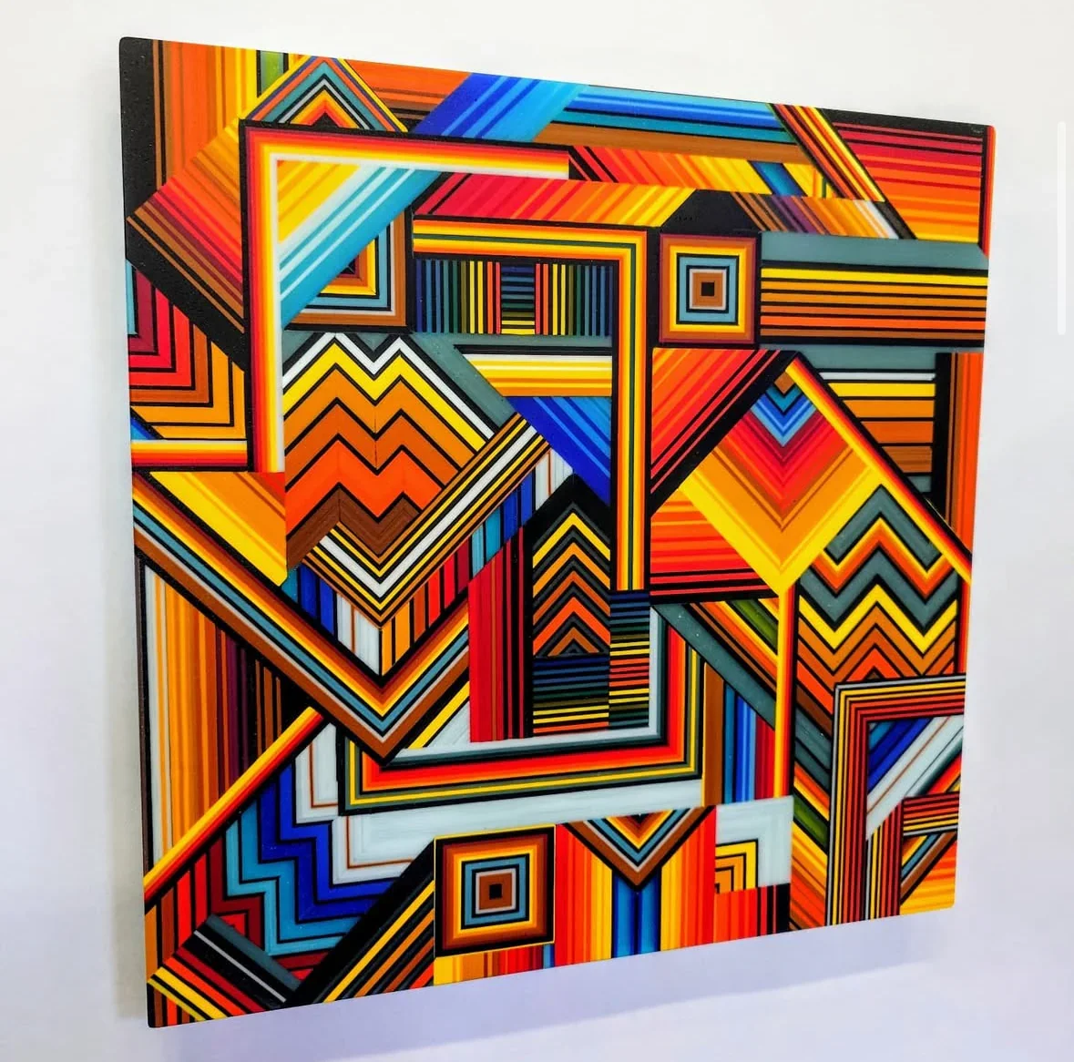 Ian Chadwick - Krynski Abstraction Kiln Formed Soft Glass Wall Panel - Image 2