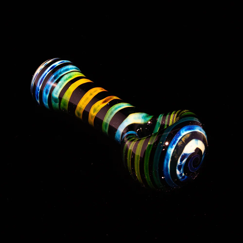 Izlow Glass - Black Fumed Coil Spoon - Image 2