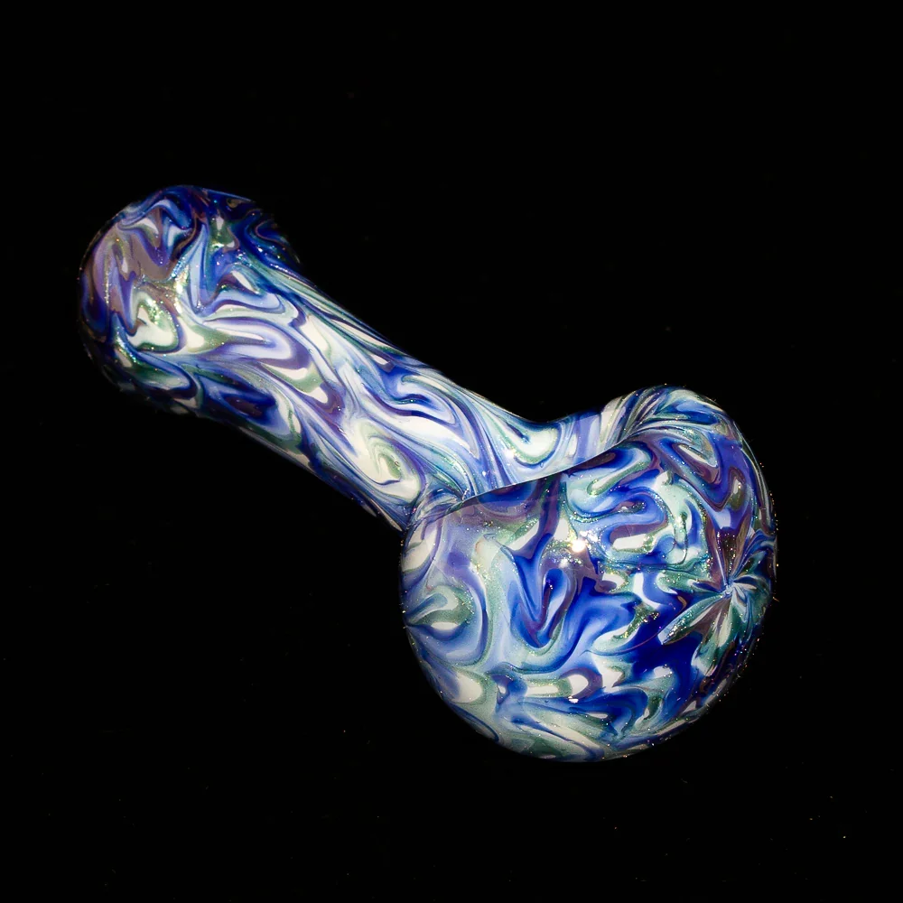 Izlow Glass - Blue Marble Spoon - Image 2