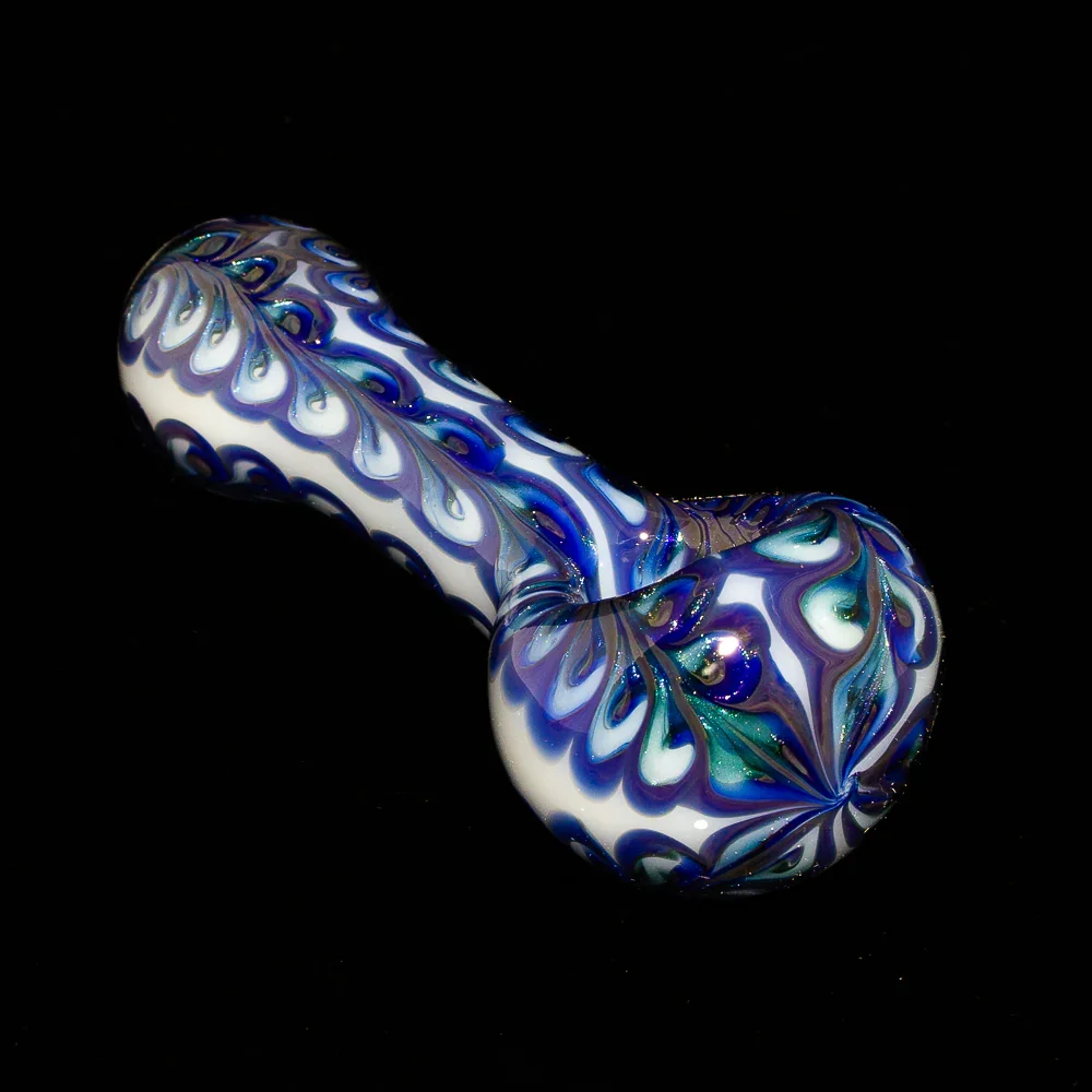 Izlow Glass - Blue & White Paisley Spoon - Image 2