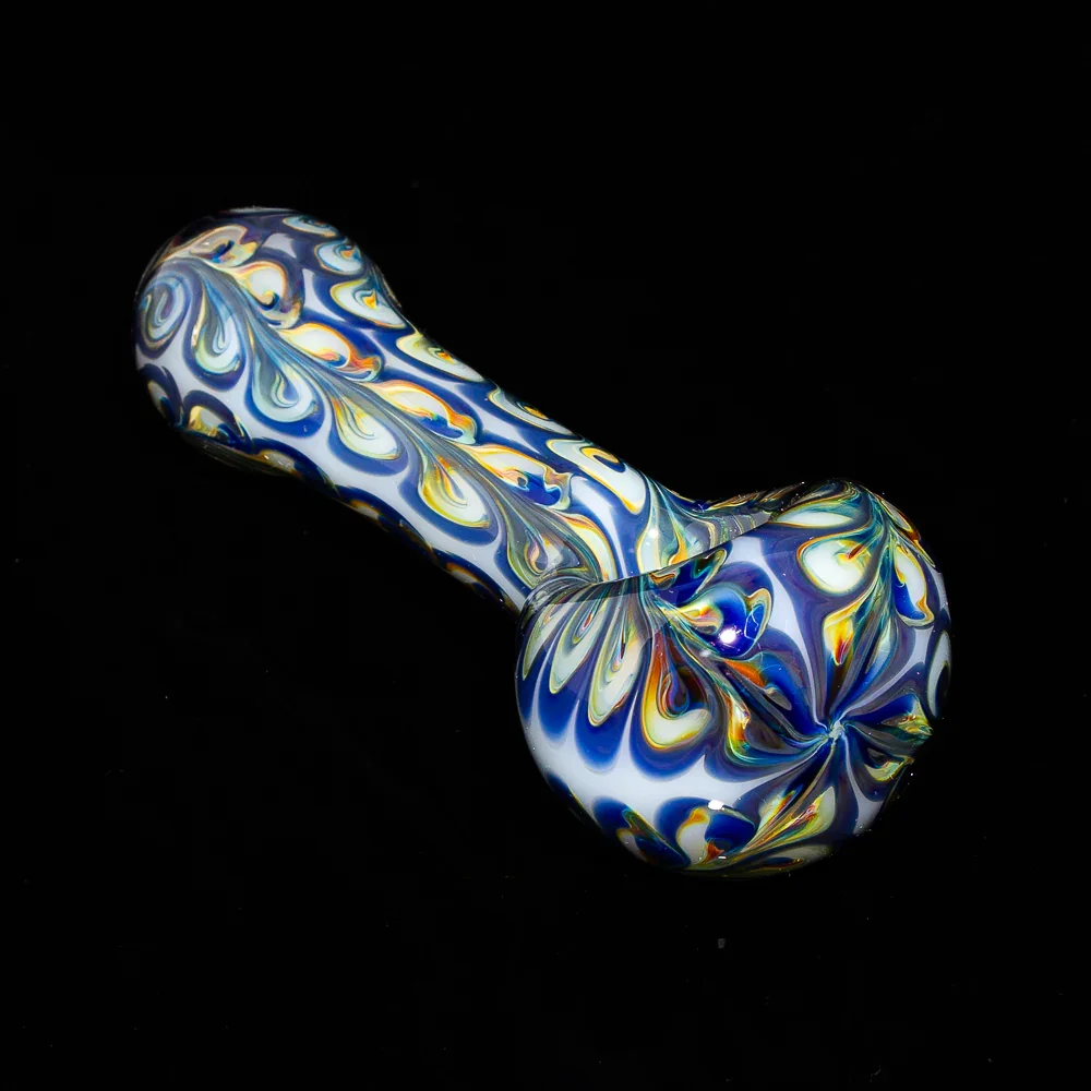 Izlow Glass - Blue & Yellow Paisley Spoon - Image 2